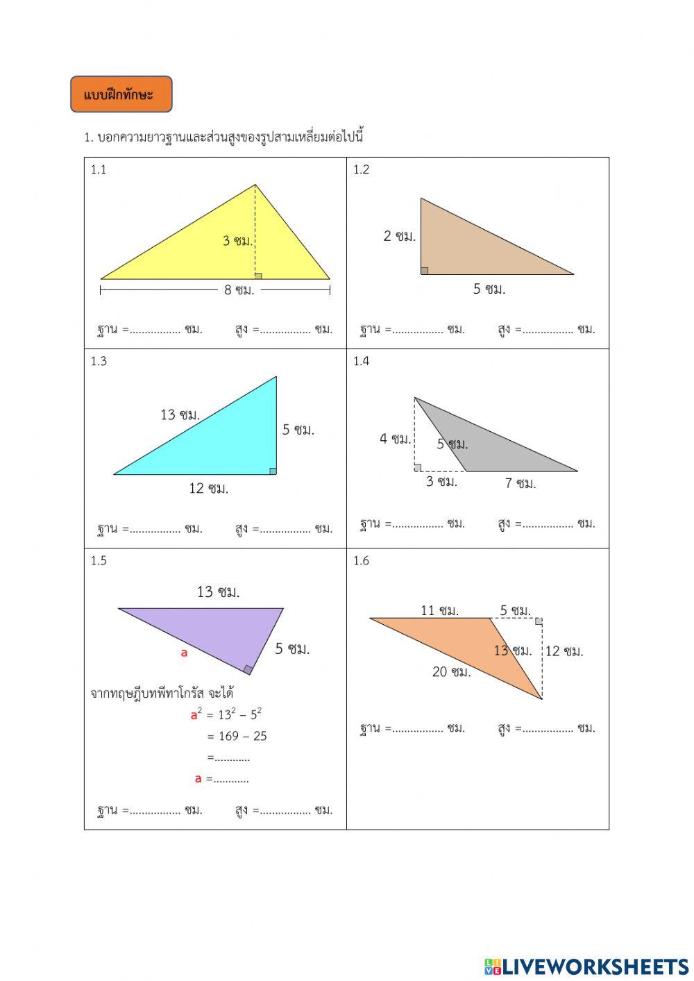 พื้นที่รูปเรขาคณิต