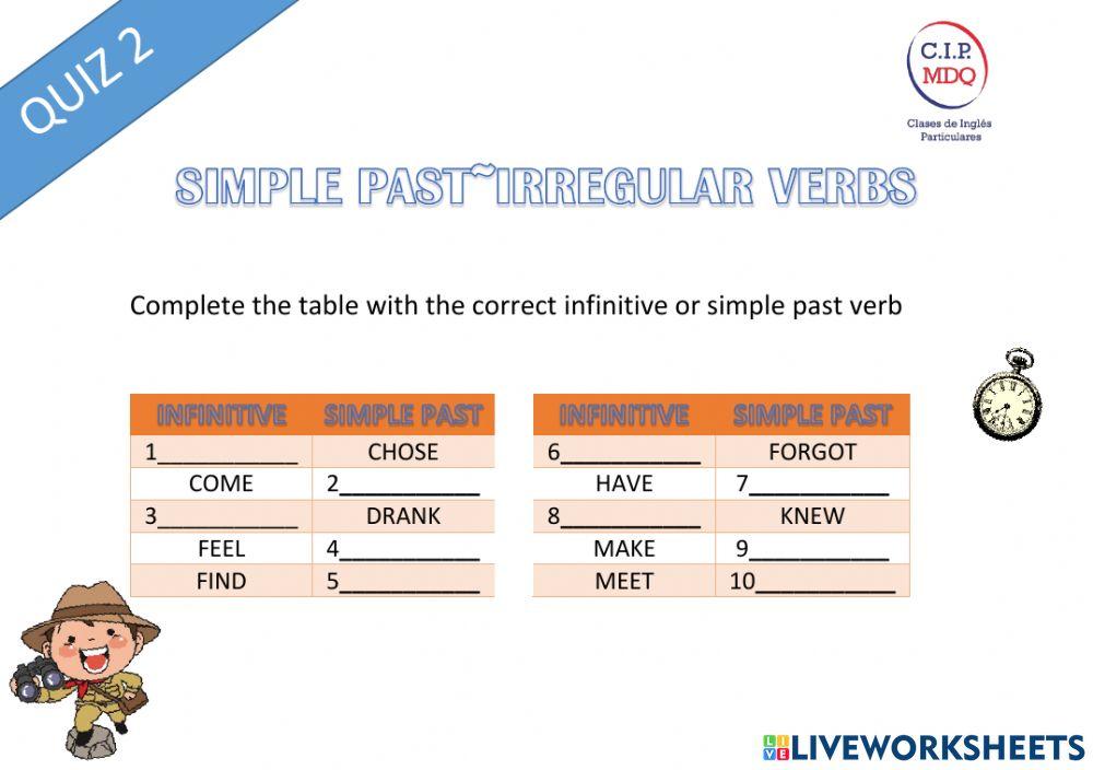 Simple past Irregular Verbs2