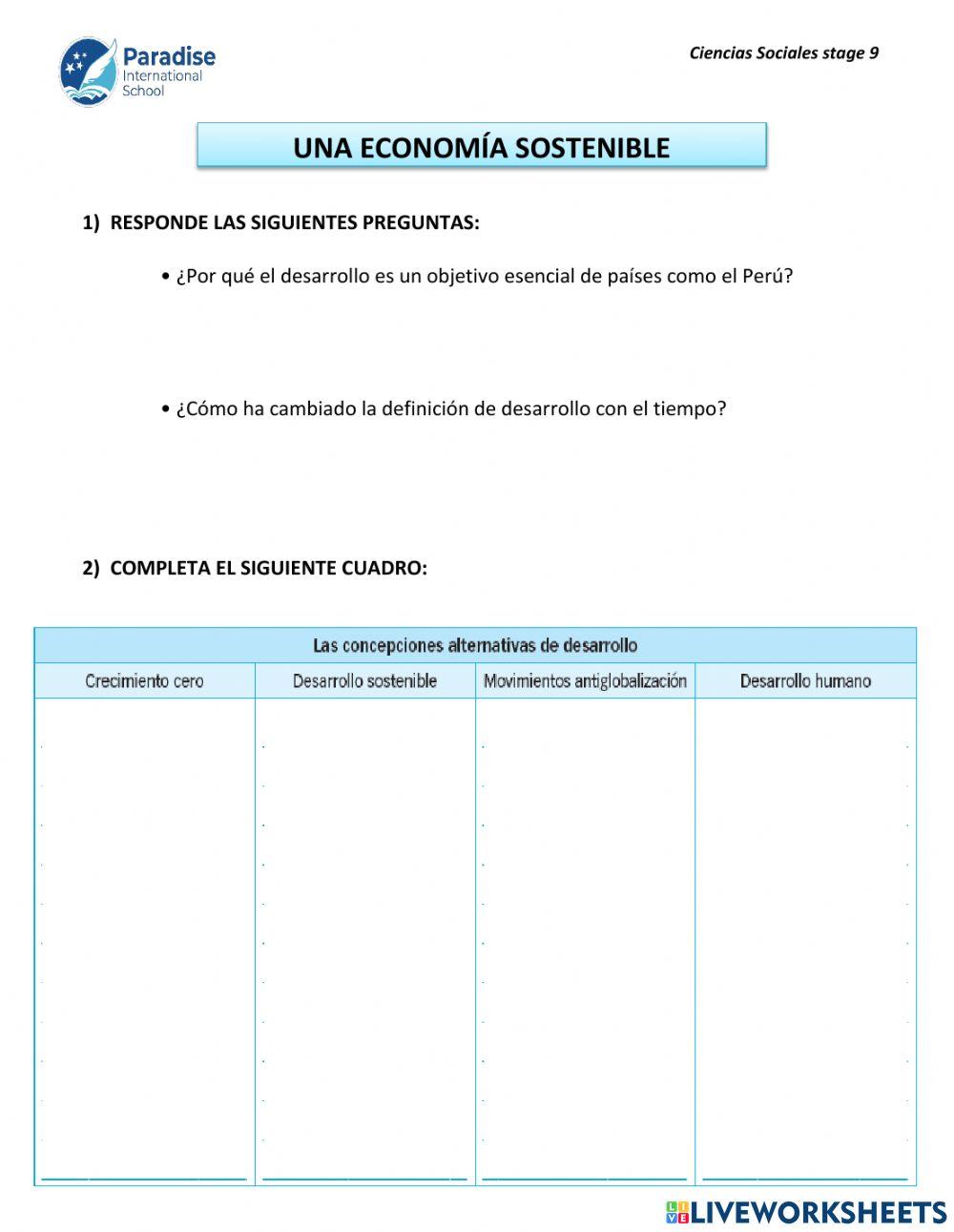 Economía sostenible