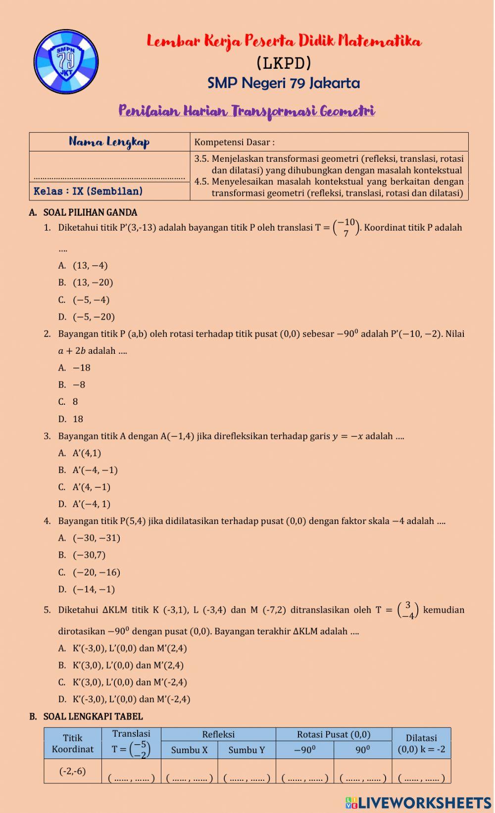 Transformasi Geometri