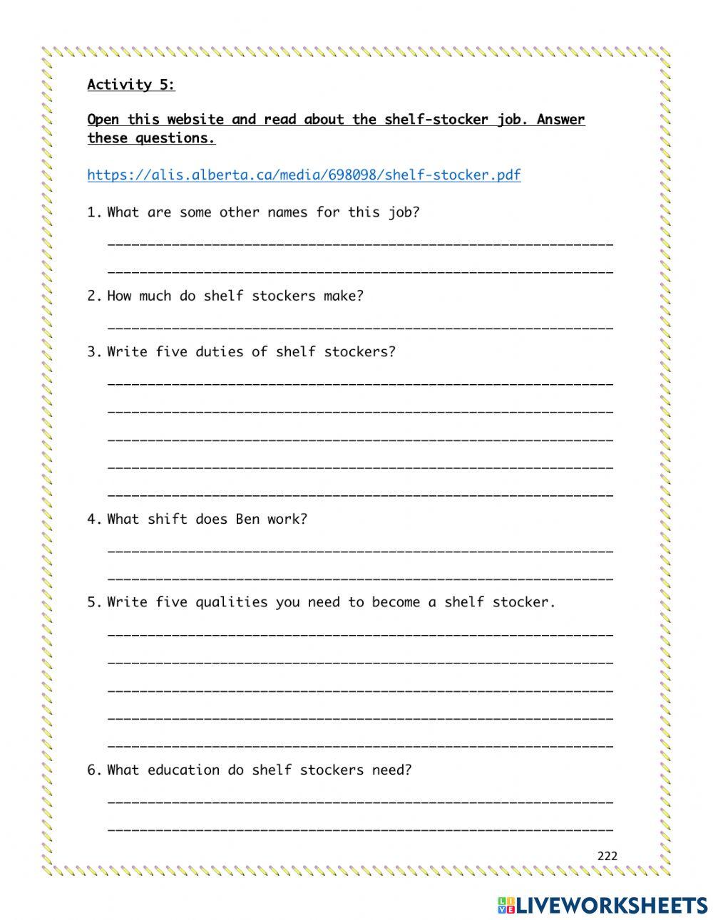 Unit 12:Job Search - Activity 5