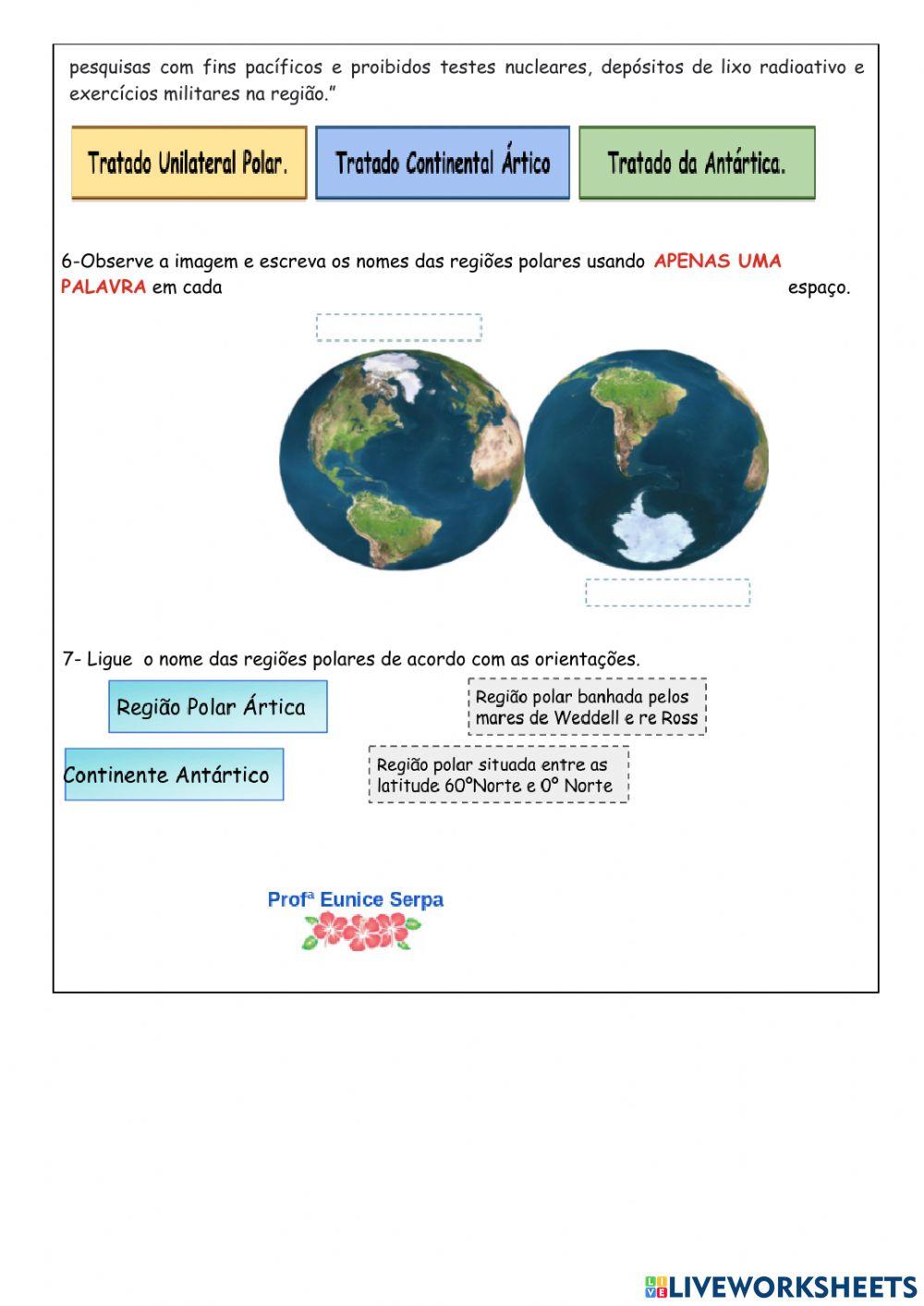 Atvidade Avaliativa Regiões Polares