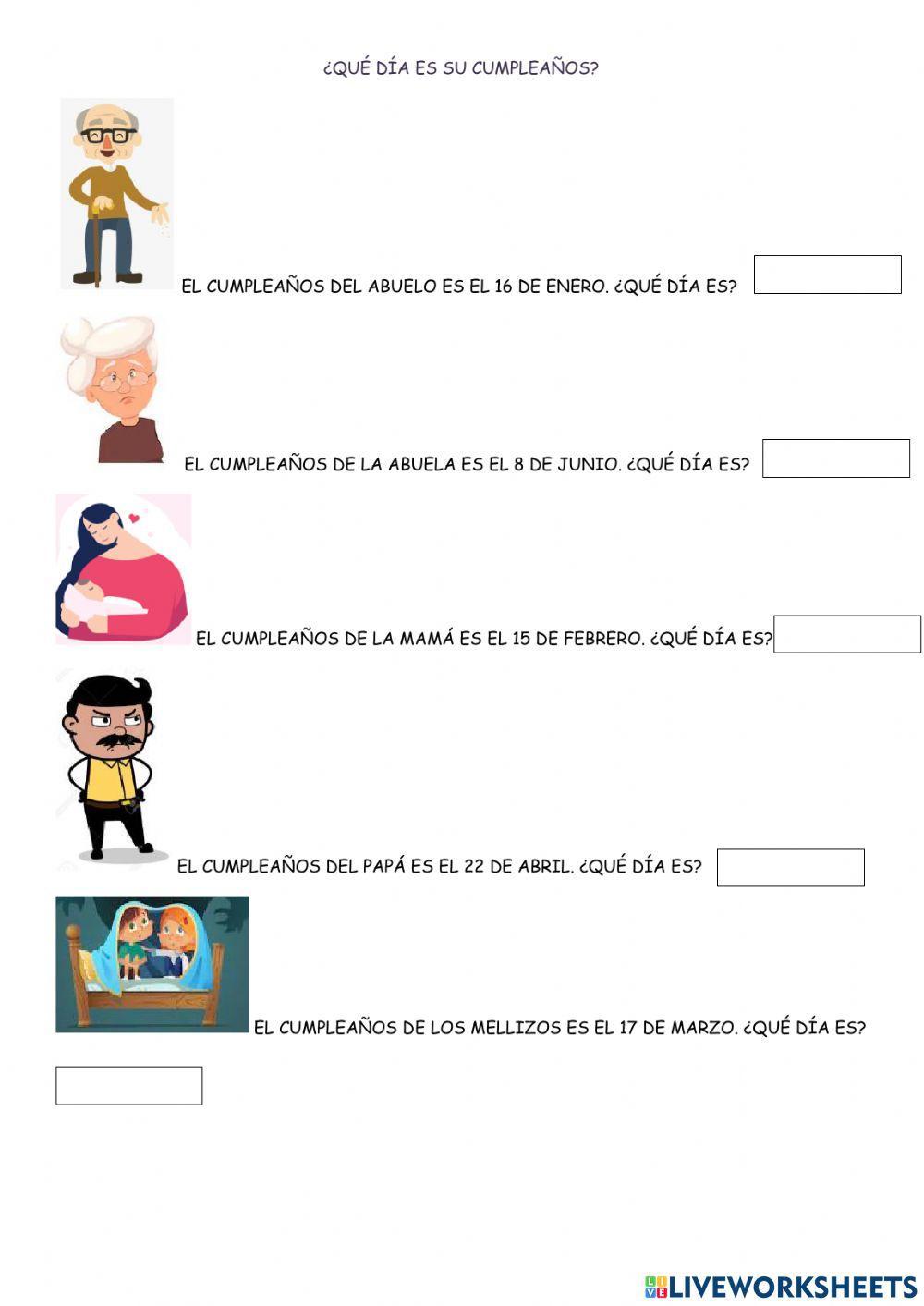 ¿Qué día cumplen años?