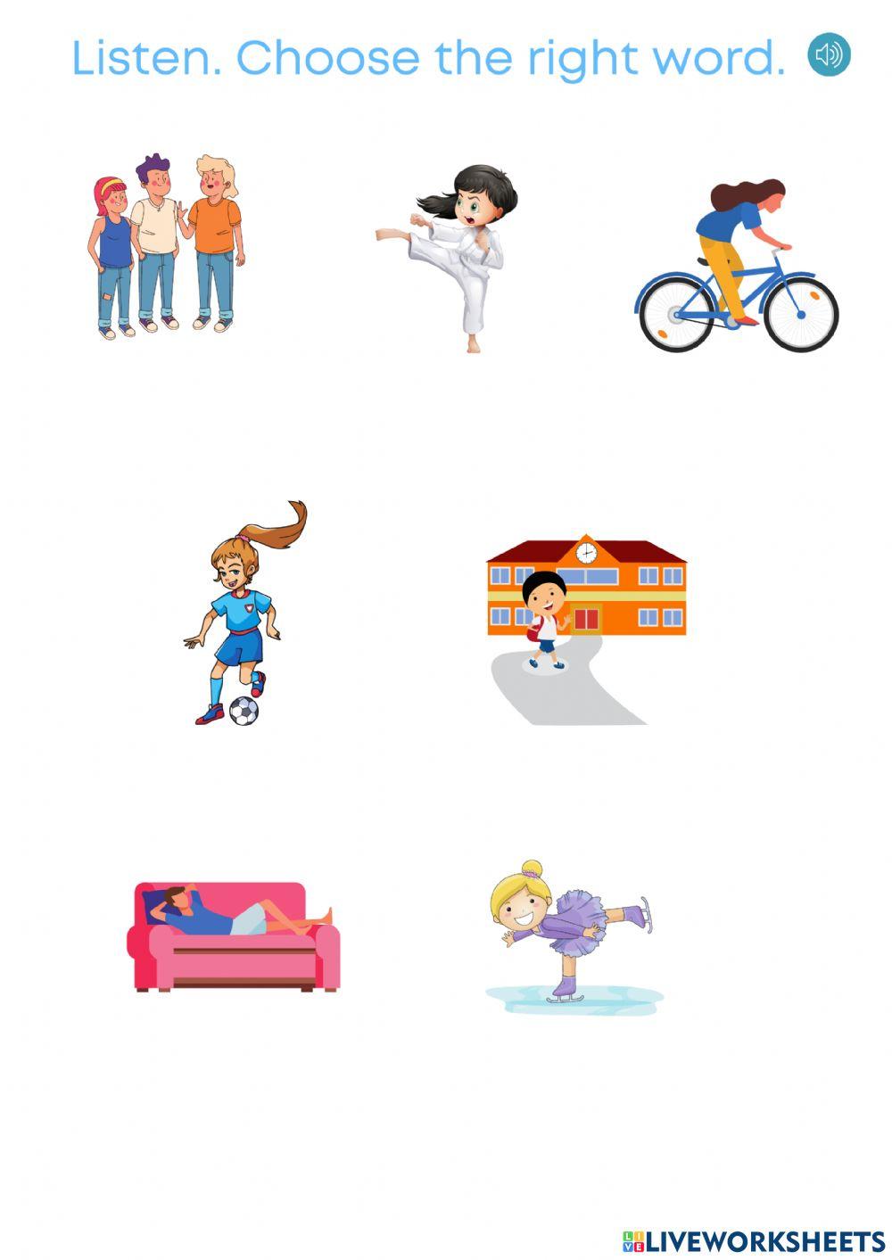 DAYS OF THE WEEK listen write