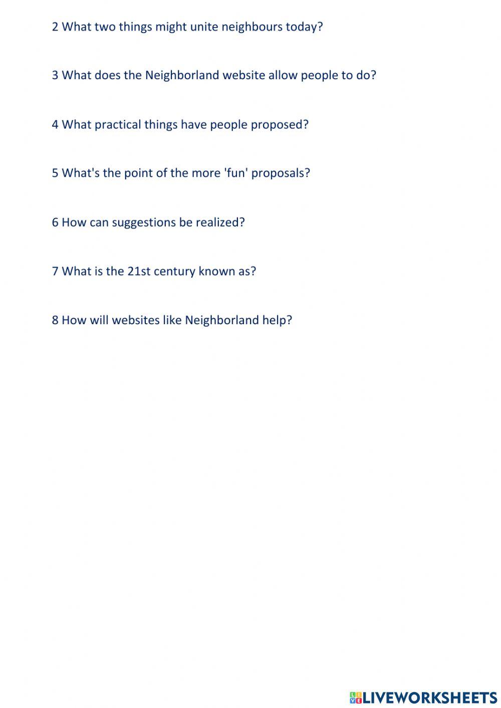 Unit 2C Urban stories