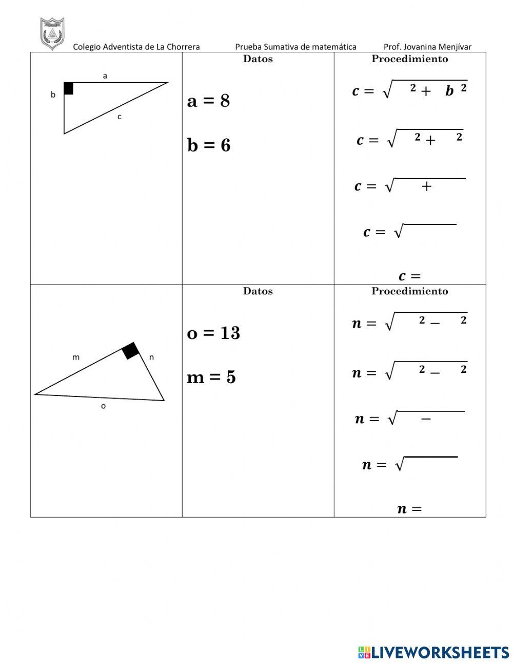 Teorema de Pitágoras