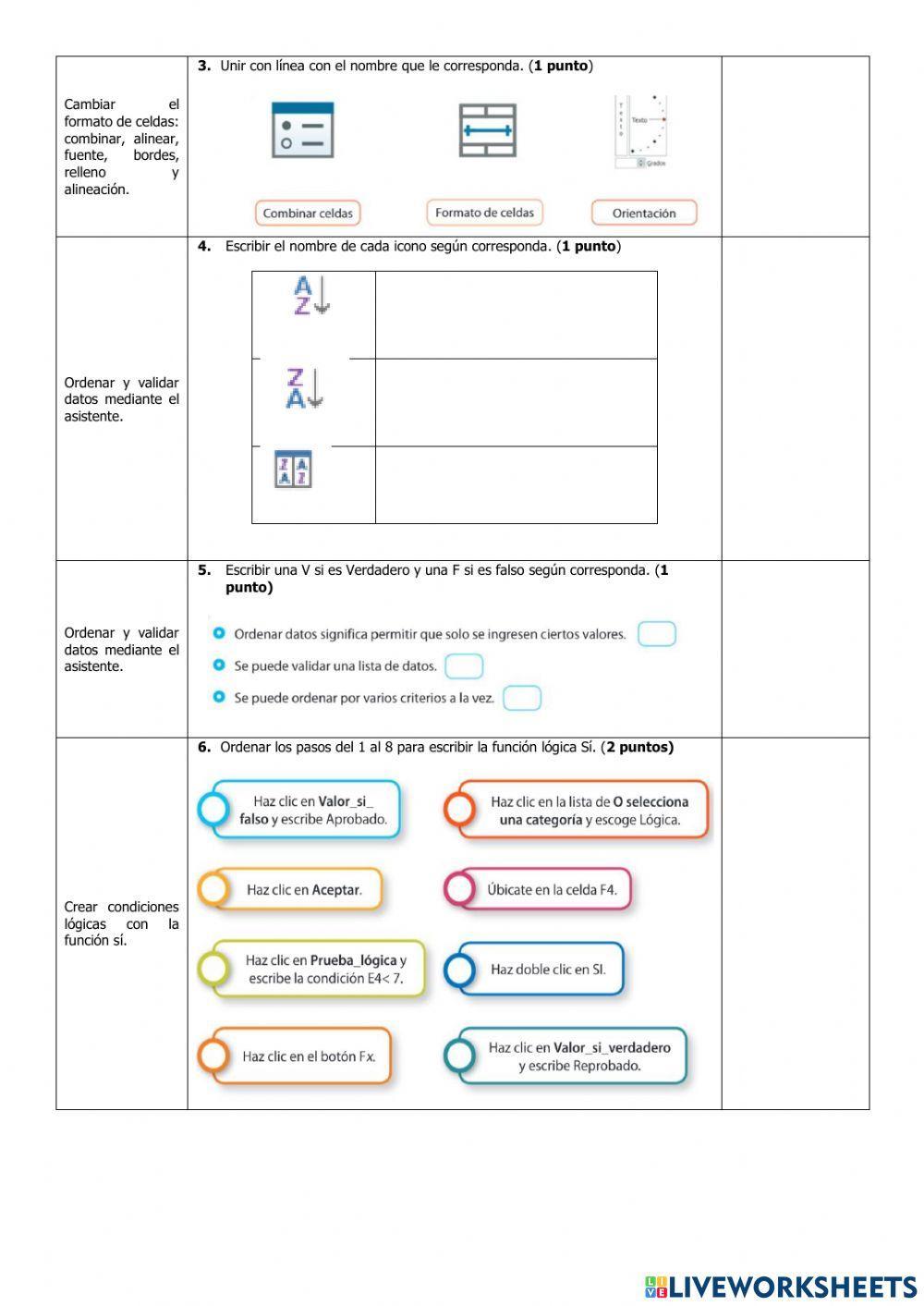 Evaluación del Primer Parcial de Computación Séptimo del Segundo Quimestre