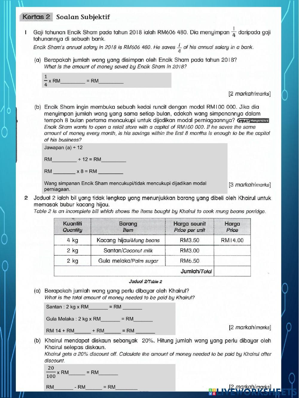 Matematik Tahun 6