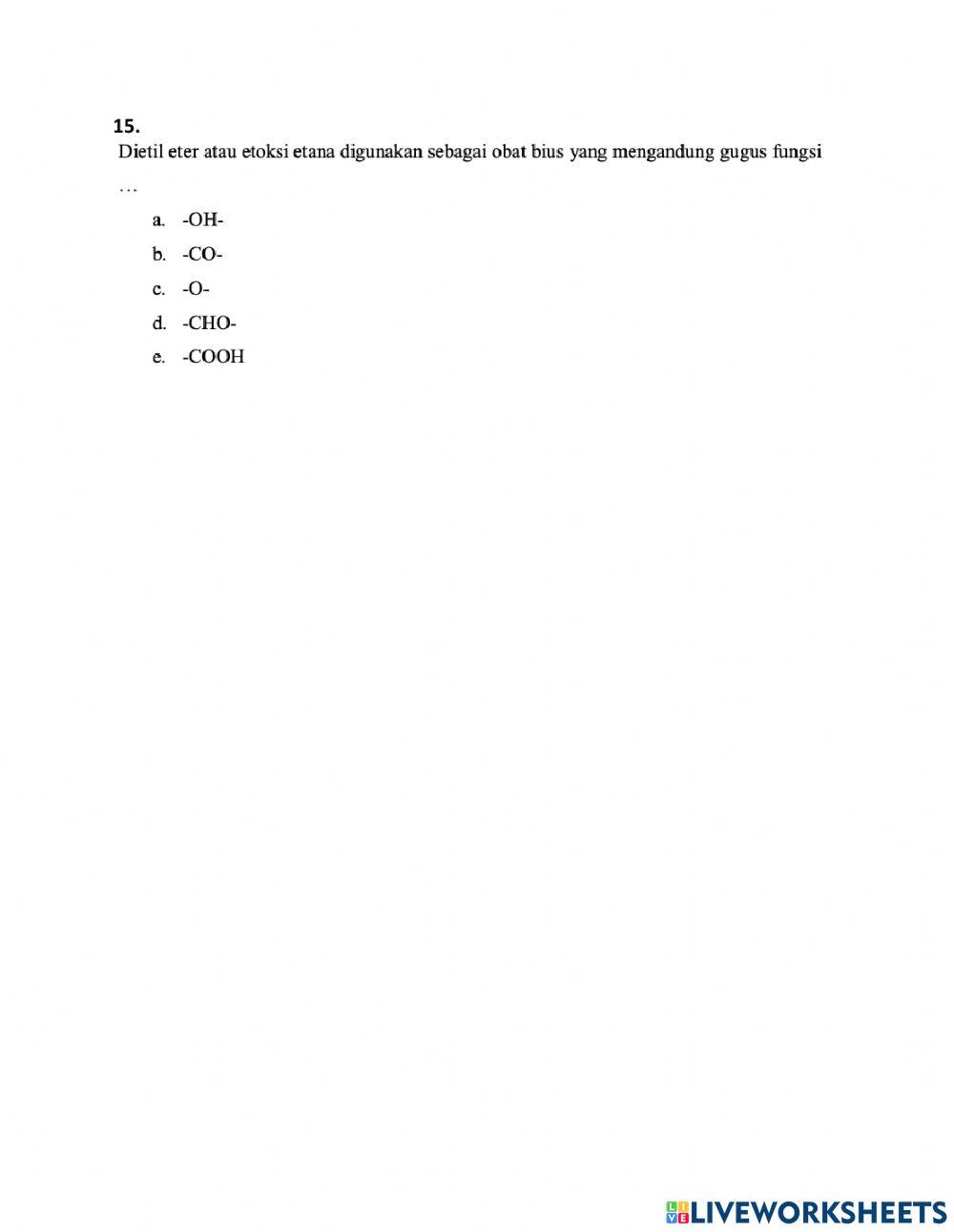 Latihan penamaan senyawa turunan alkana