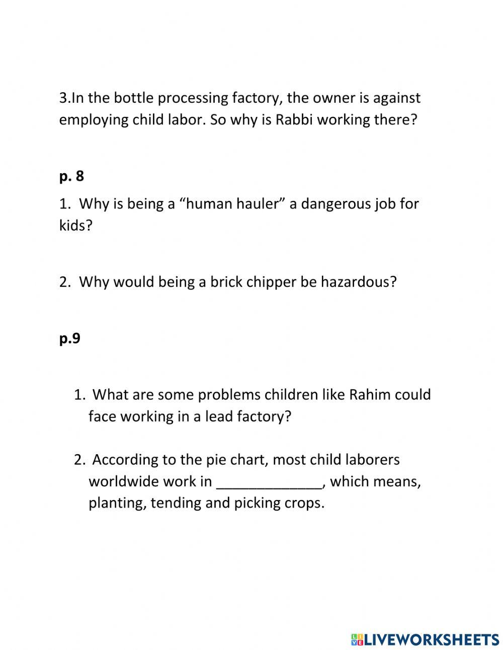 Child Labor Today (2021)