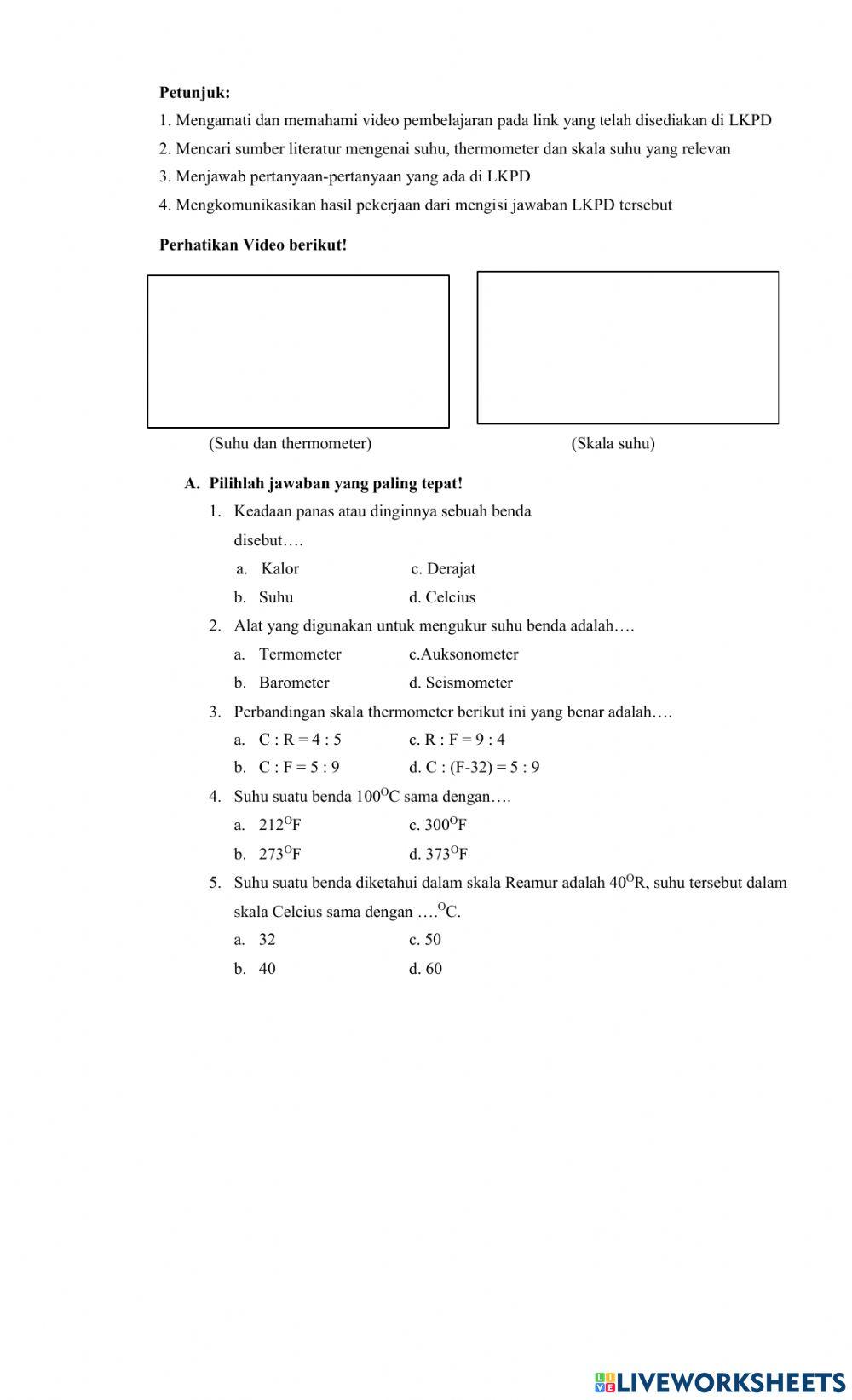 Suhu dan Thermometer