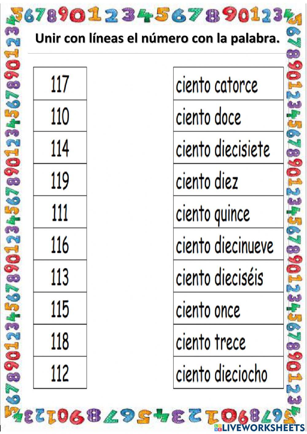 N meros Del 110 Al 119 Interactive Worksheet Live Worksheets n-meros-del-110-al-119-interactive-worksheet-live-worksheets