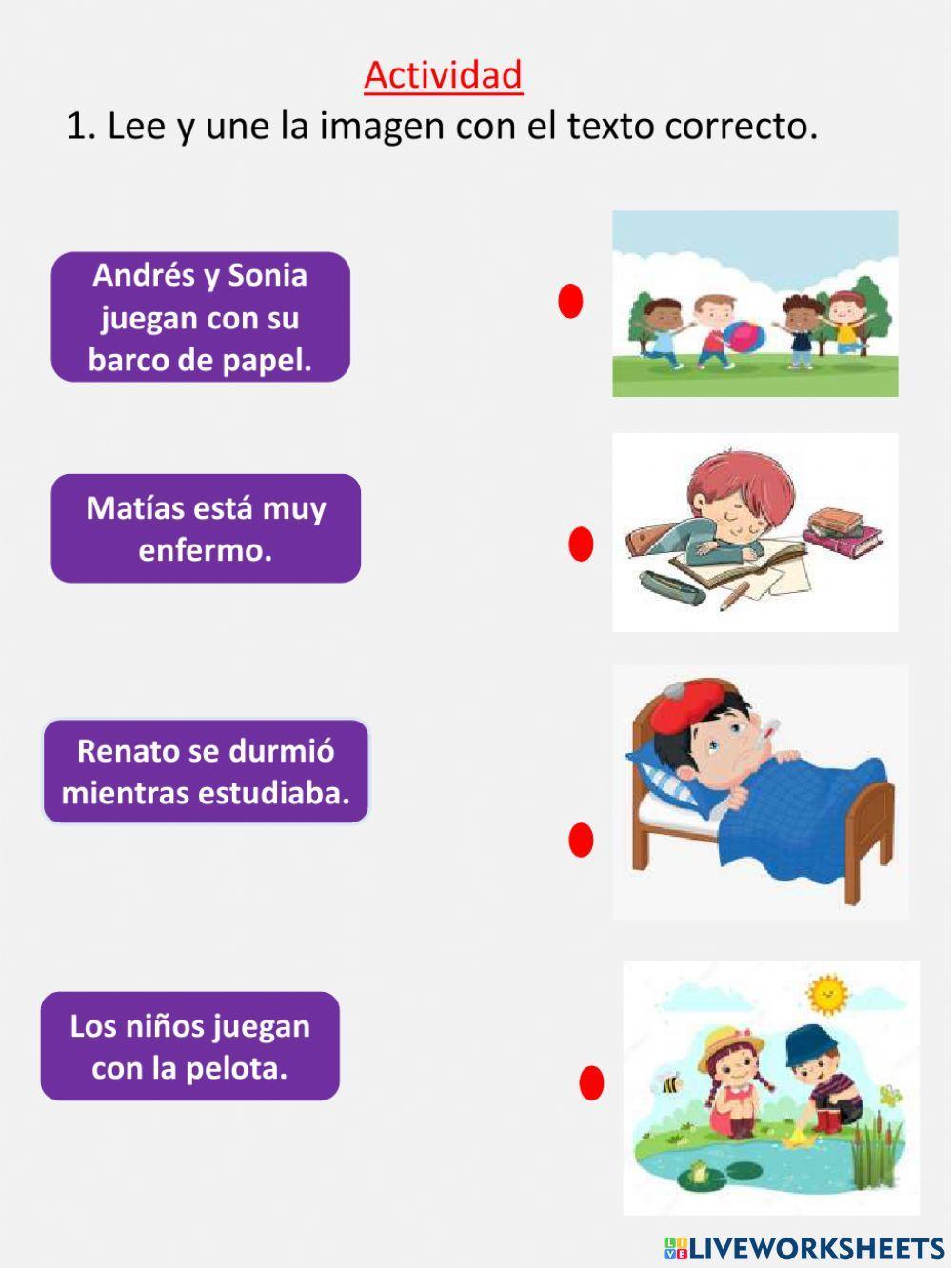 Unir La frase con la imagen correccta