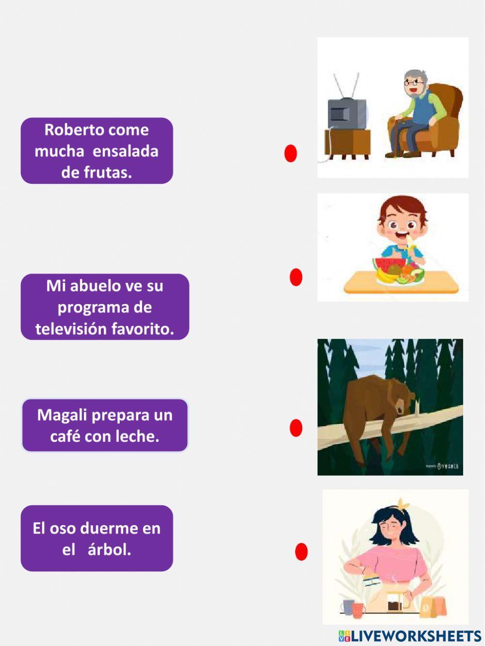 Unir La frase con la imagen correccta