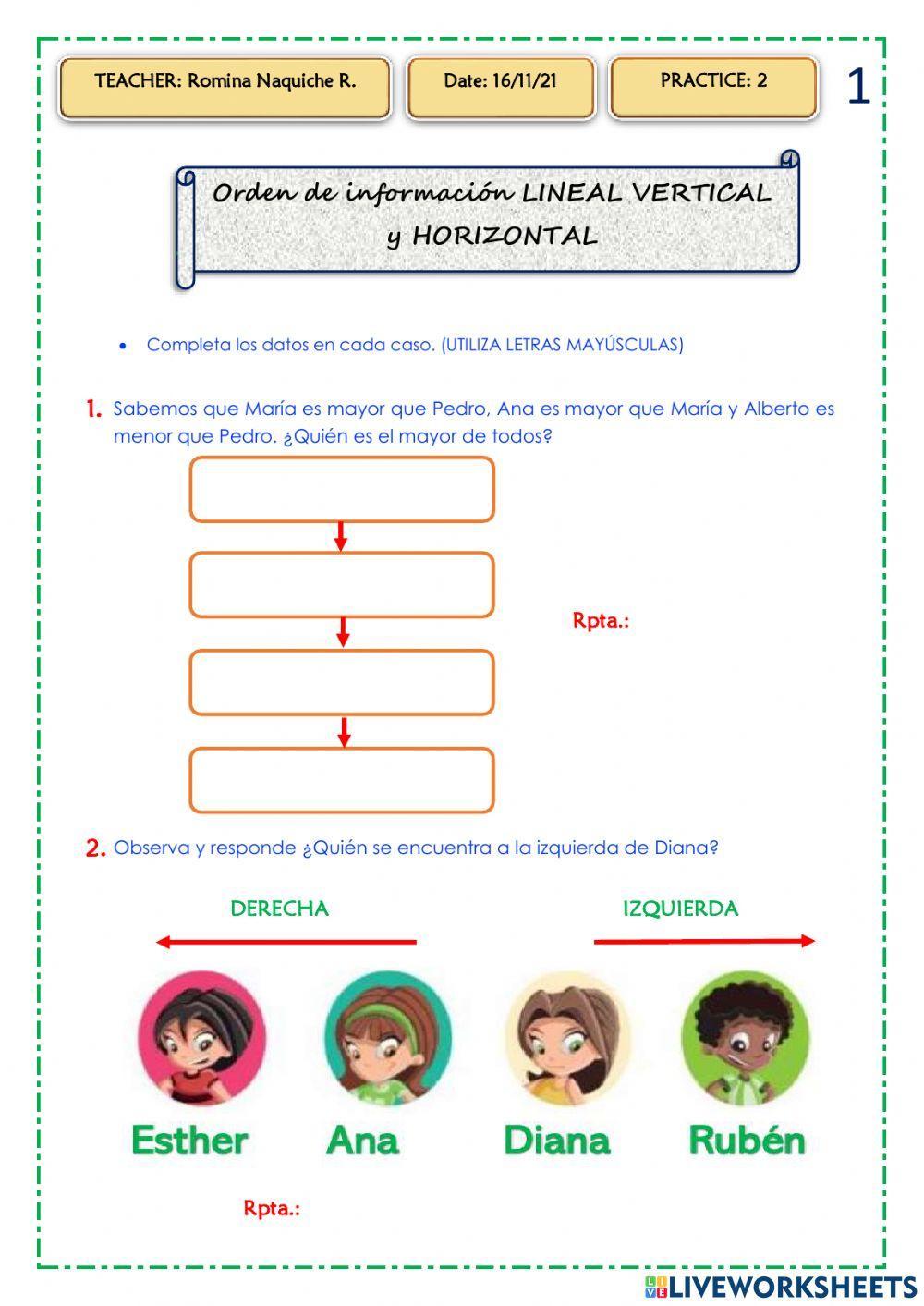 Orden de información