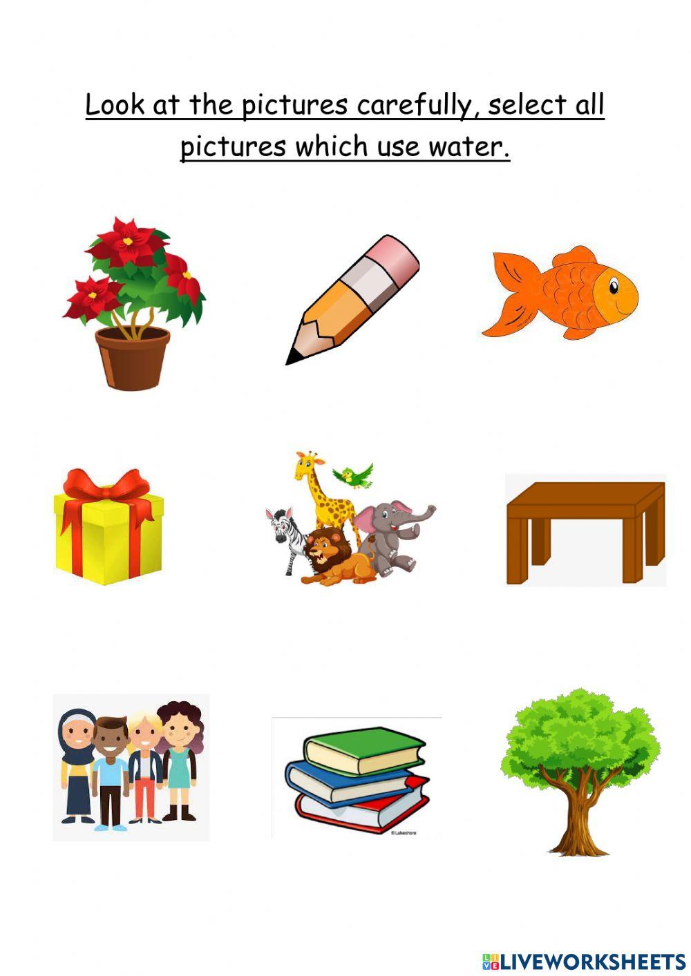 Things Which Use Water Worksheet Live Worksheets things-which-use-water-worksheet-live-worksheets