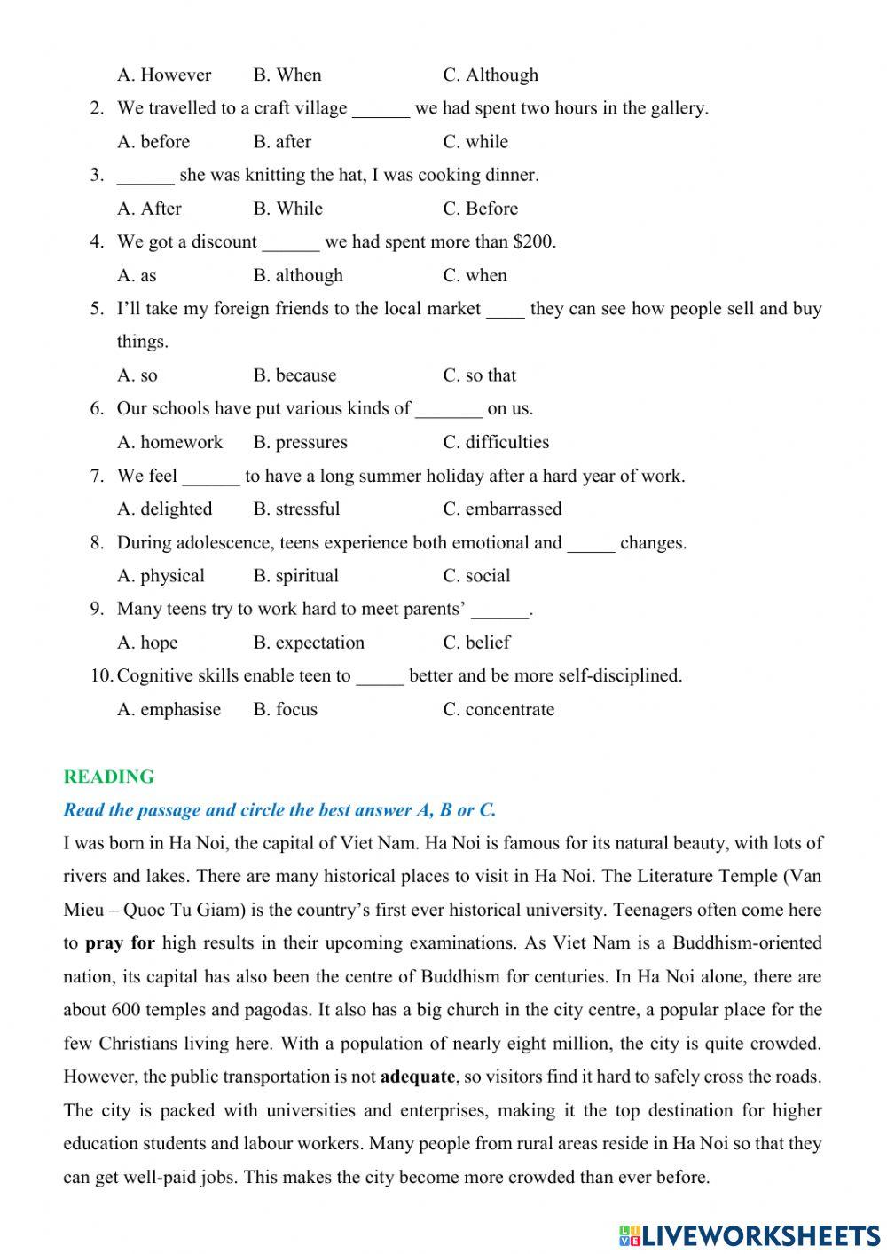 Mid-term 7 - Grade 9