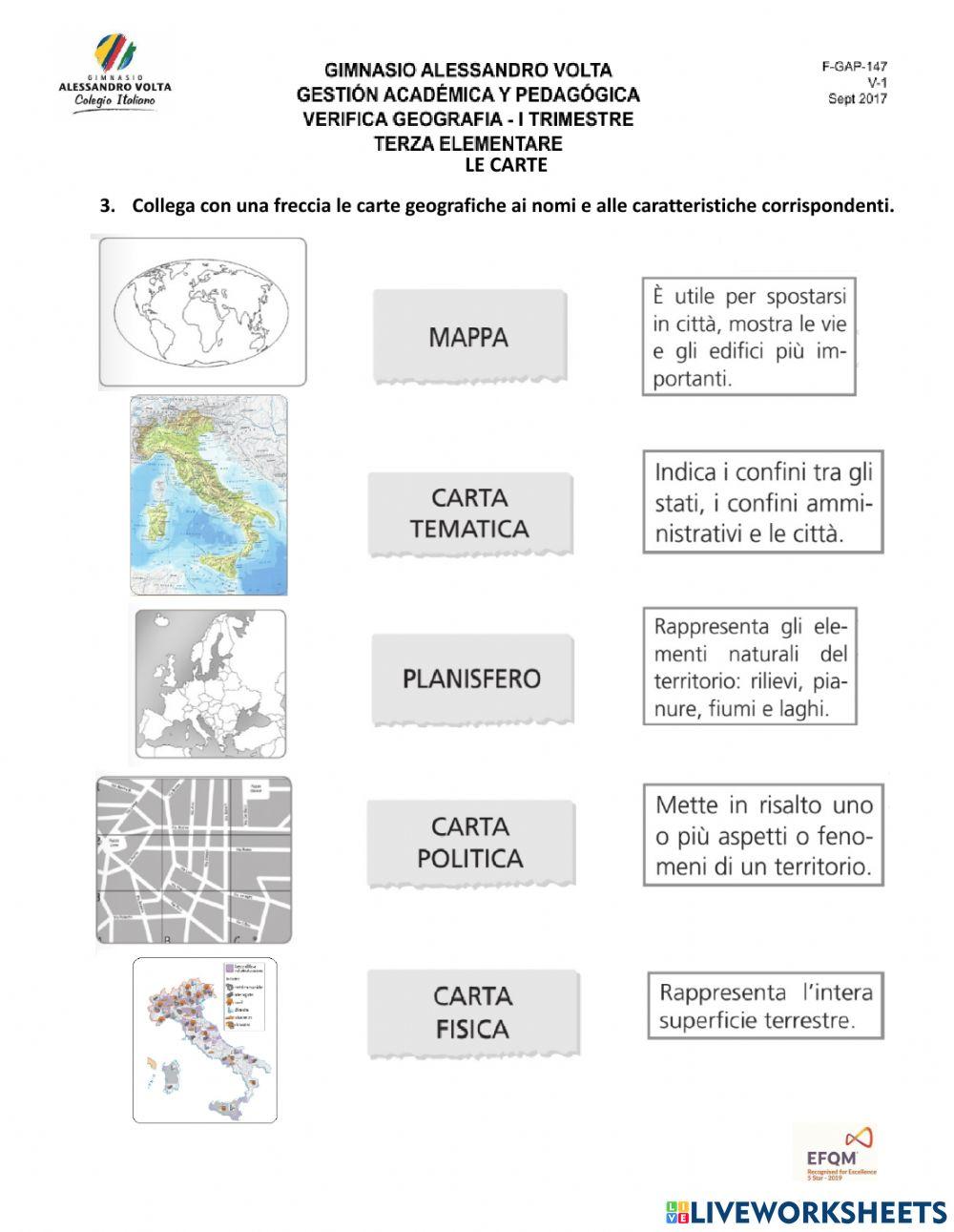 Verifica Geografia Terza elementare Verifica Geografia Terza elementare