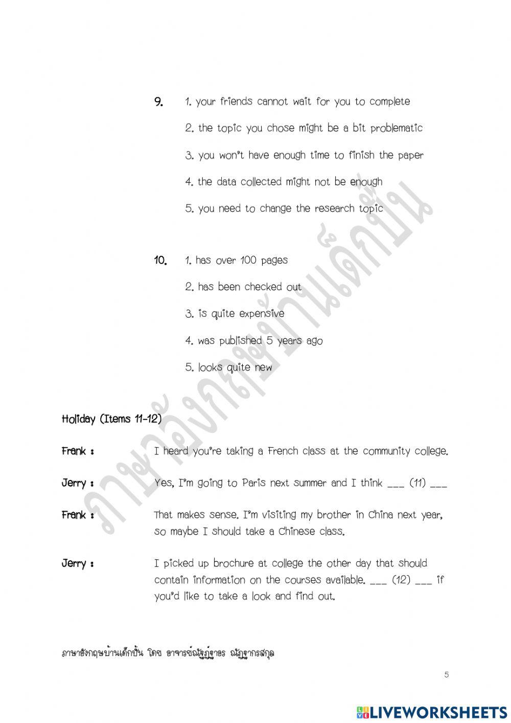 Situational dialogue-G63