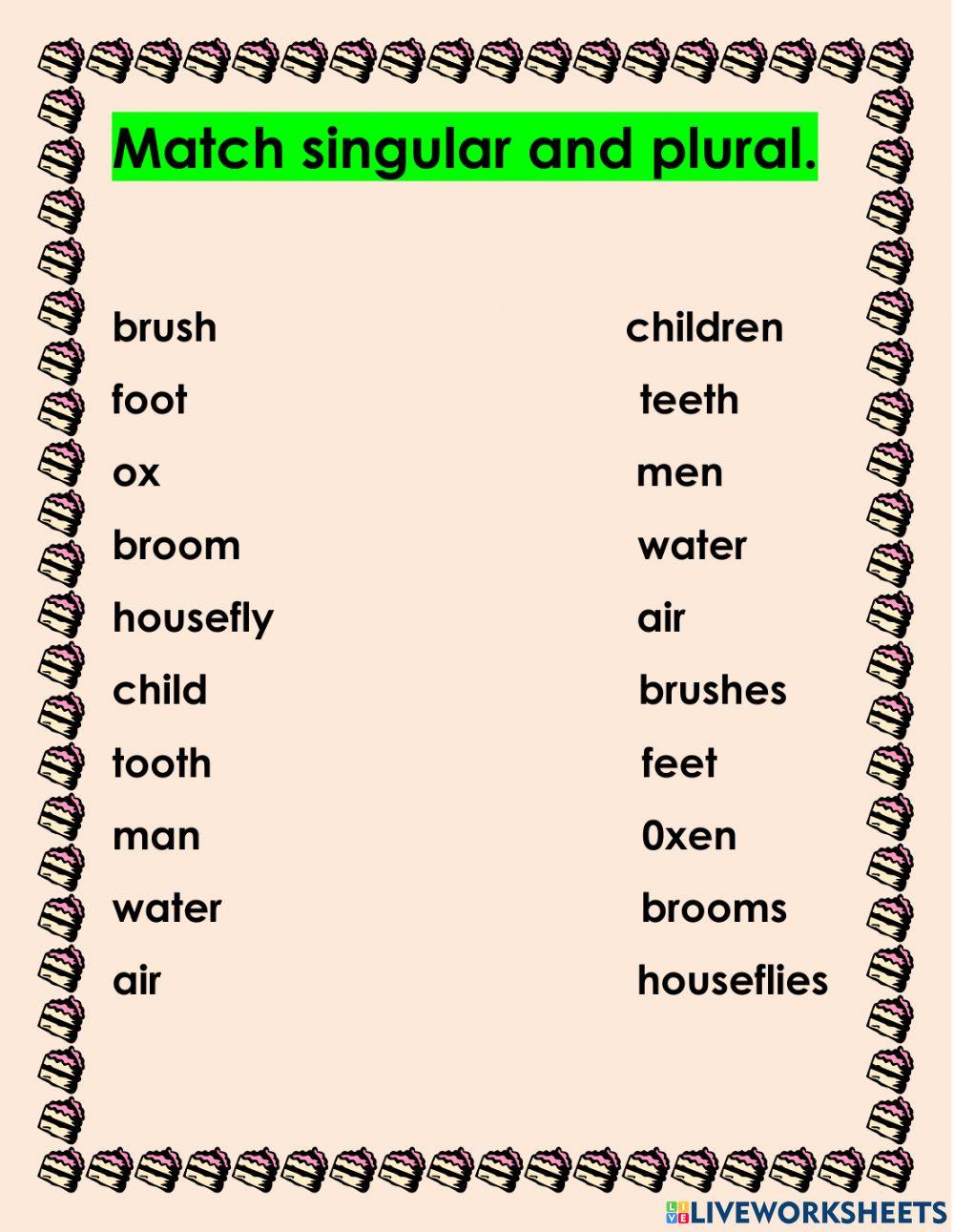 Singular and plural