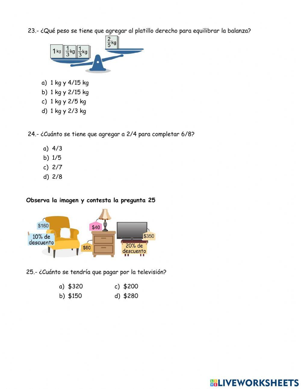 Matemáticas primer trimestre 6° b