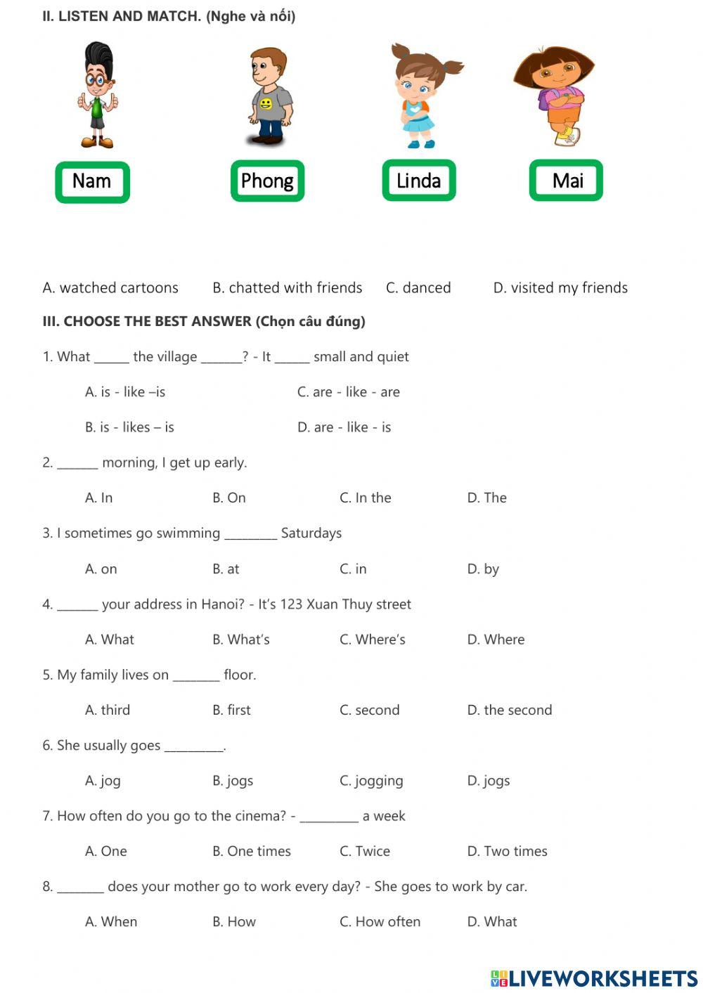Thi Giữa Học Kỳ 1 Lớp 5