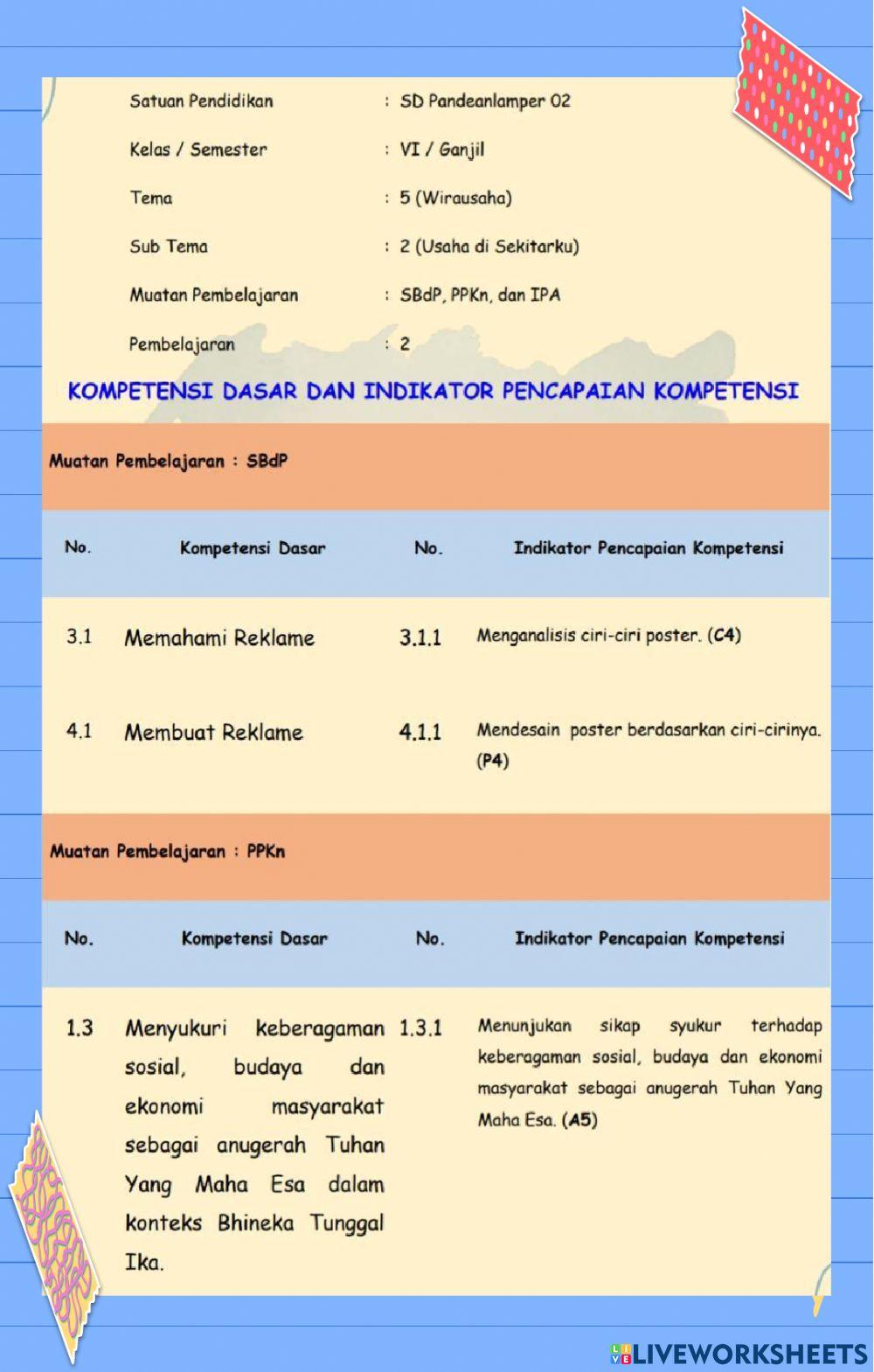 Lkpd kelas 6 tema 5 st 2