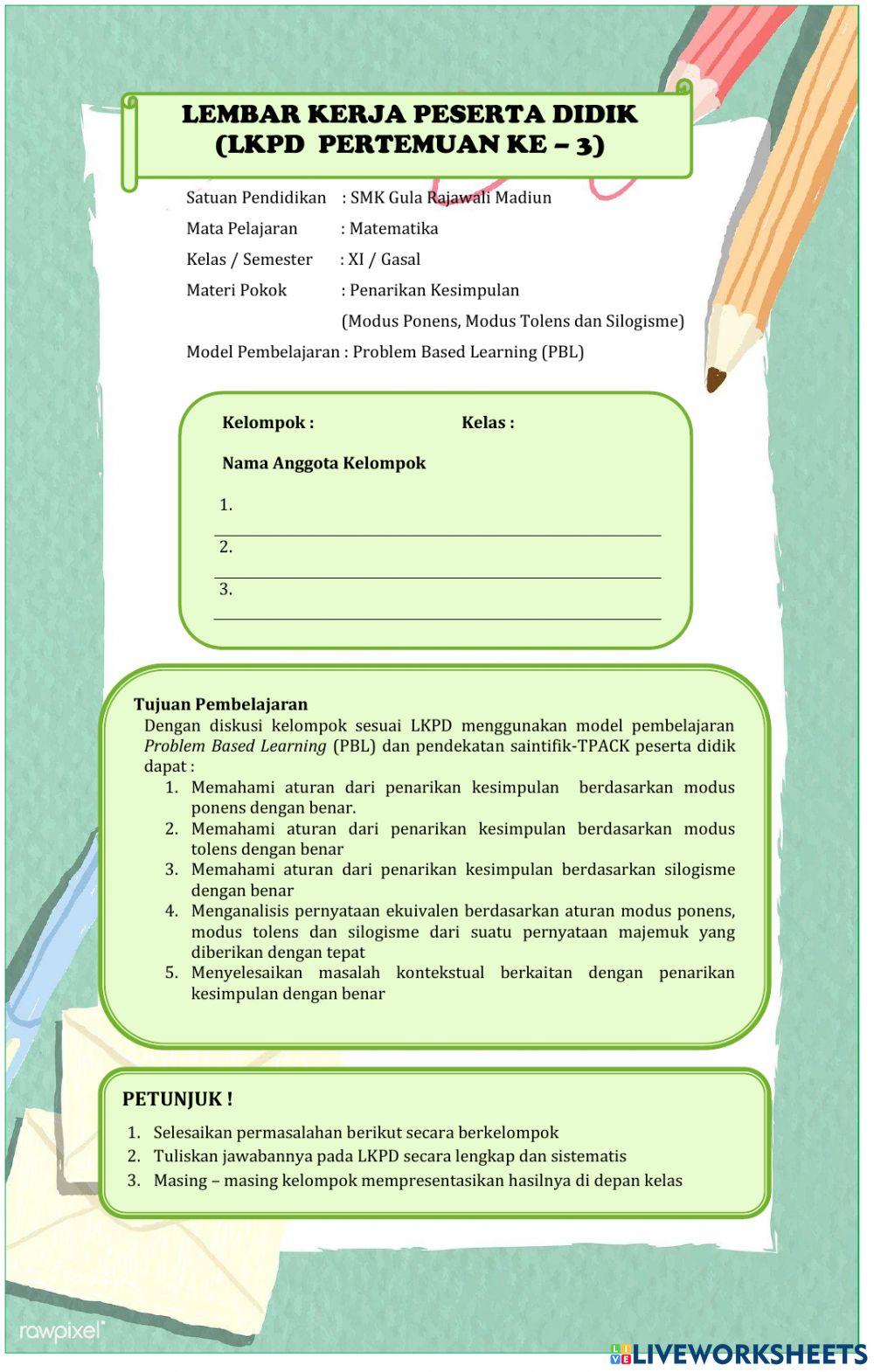 LKPD penarikan kesimpulan