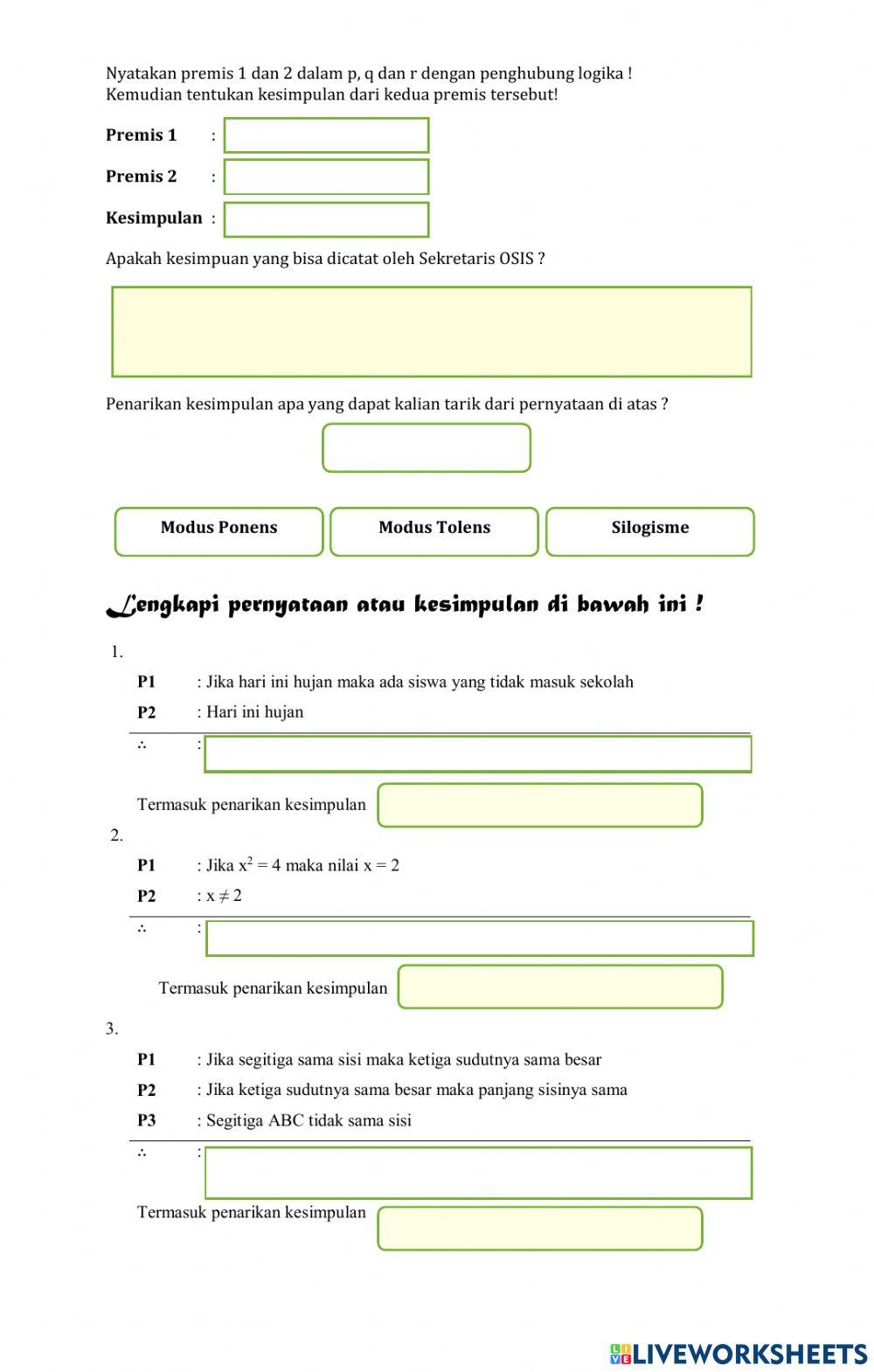 LKPD penarikan kesimpulan