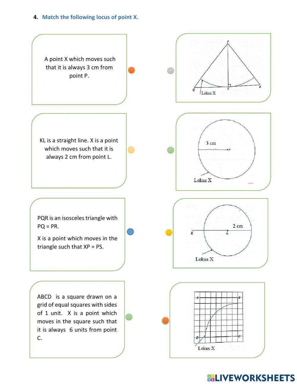 Chapter 8 : loci in two dimensions(mathematics form 3)