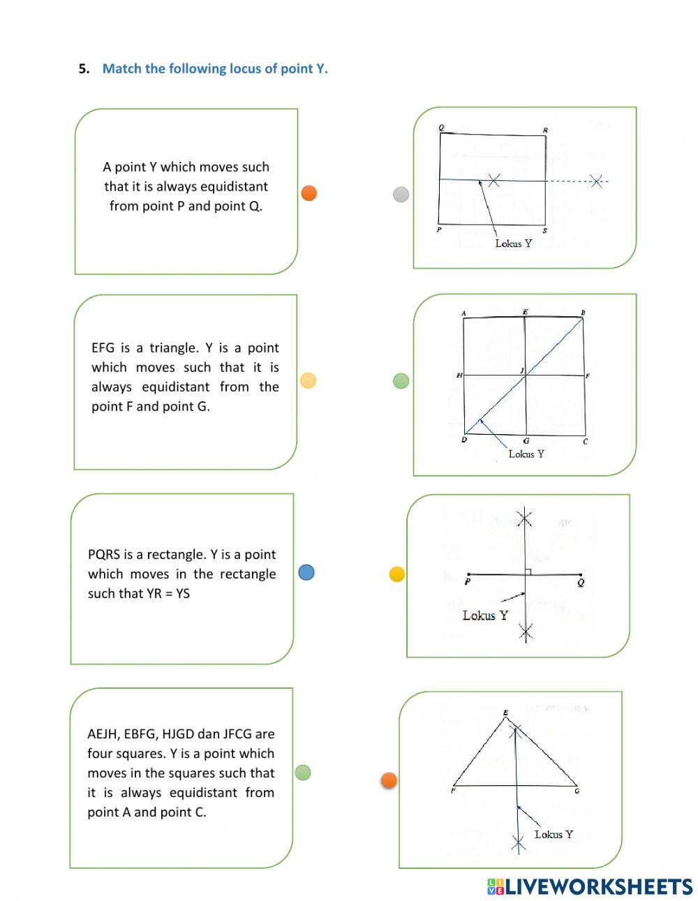 Chapter 8 : loci in two dimensions(mathematics form 3)