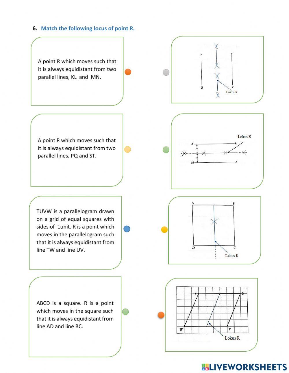 Chapter 8 : loci in two dimensions(mathematics form 3)