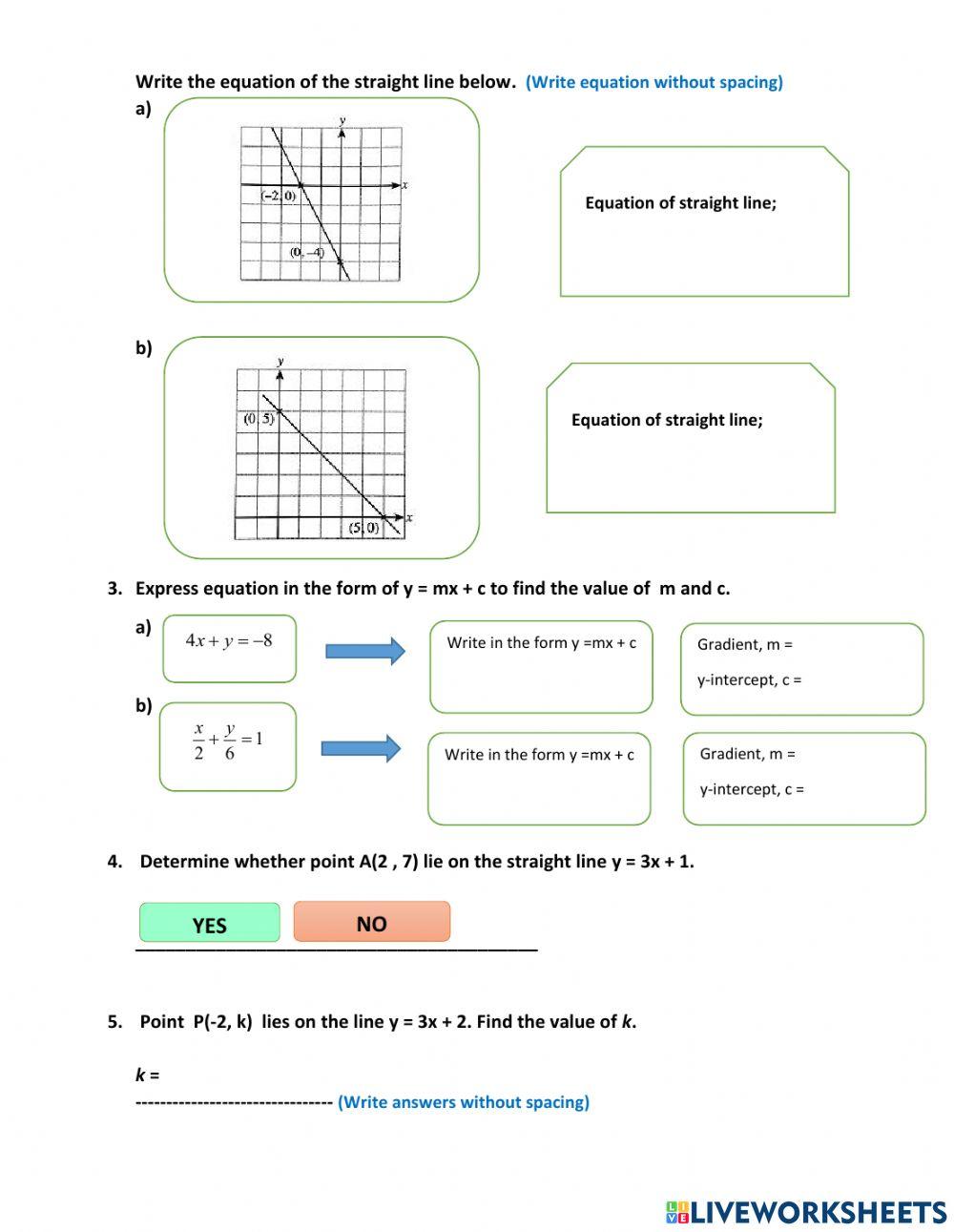Chapter 9 : straight lines(mathematics form 3) Chapter 9 : straight lines(mathematics form 3)