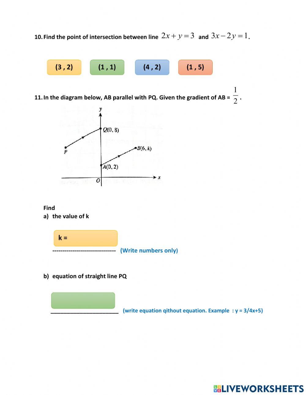 Chapter 9 : straight lines(mathematics form 3)