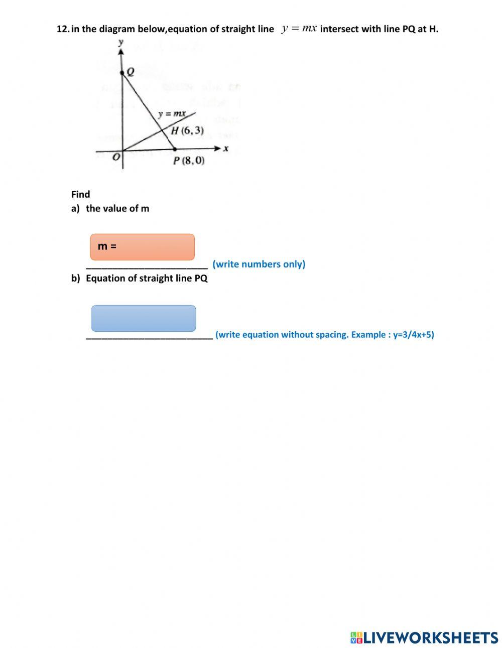 Chapter 9 : straight lines(mathematics form 3)