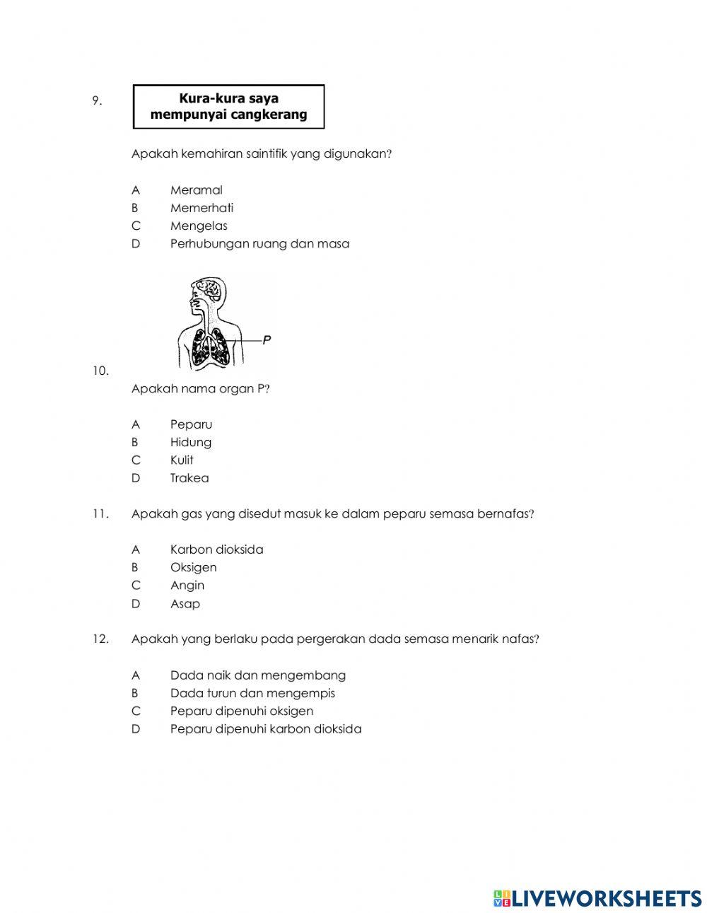 Soalan sains tahun 4