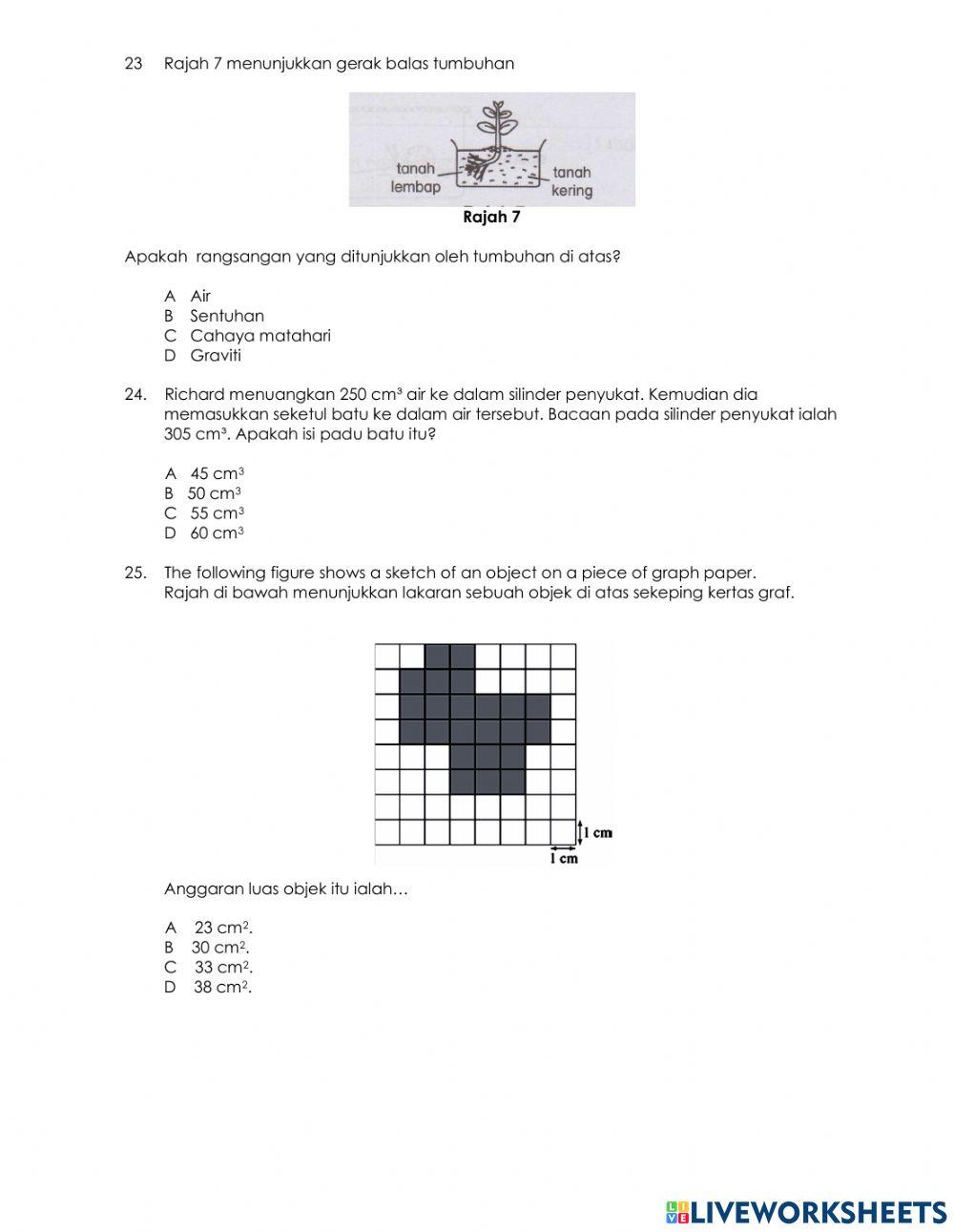 Soalan sains tahun 4