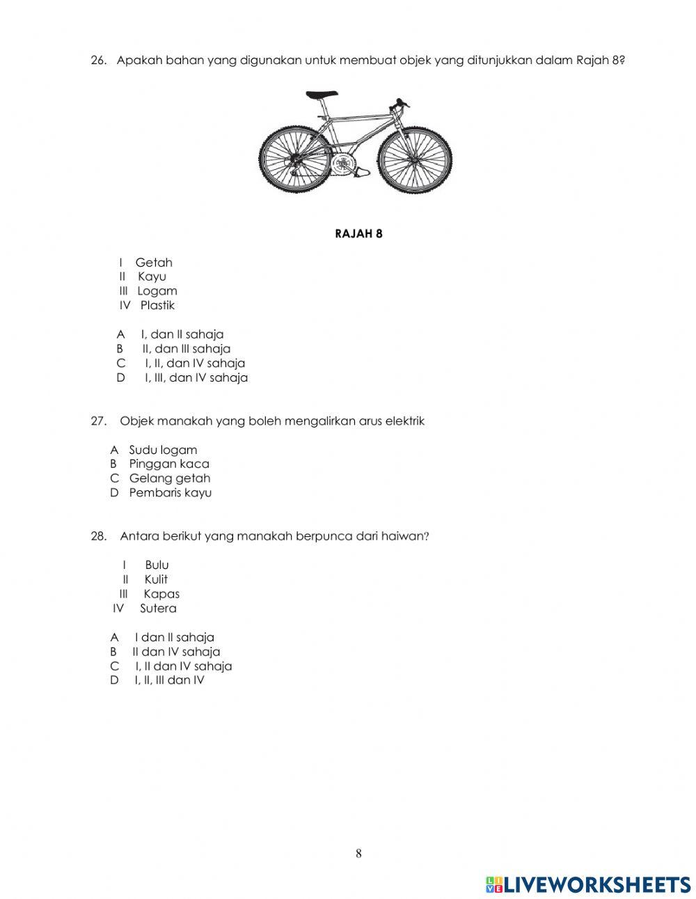 Soalan sains tahun 4