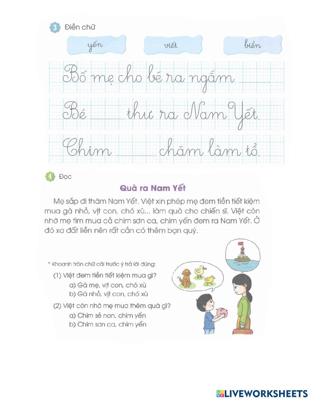 Bài tập Tiếng Việt