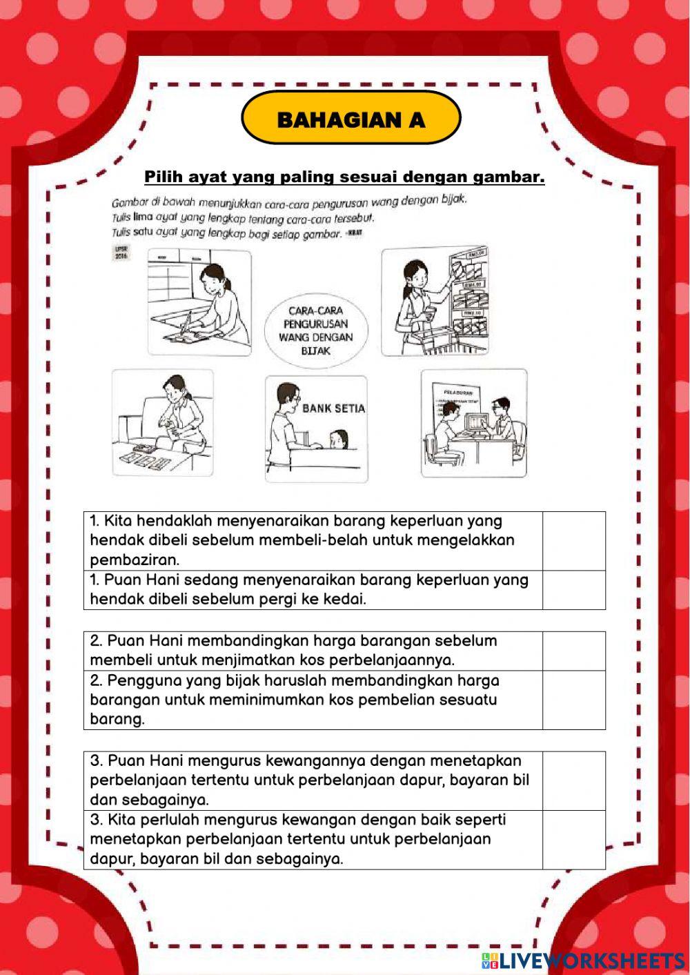 Bahagian a (bm2 tahun 4)