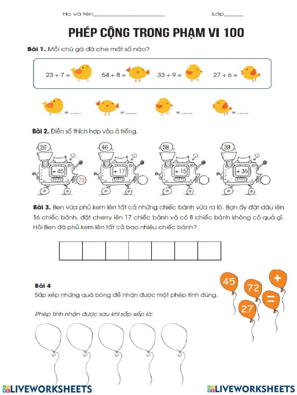 Phép cộng có nhớ