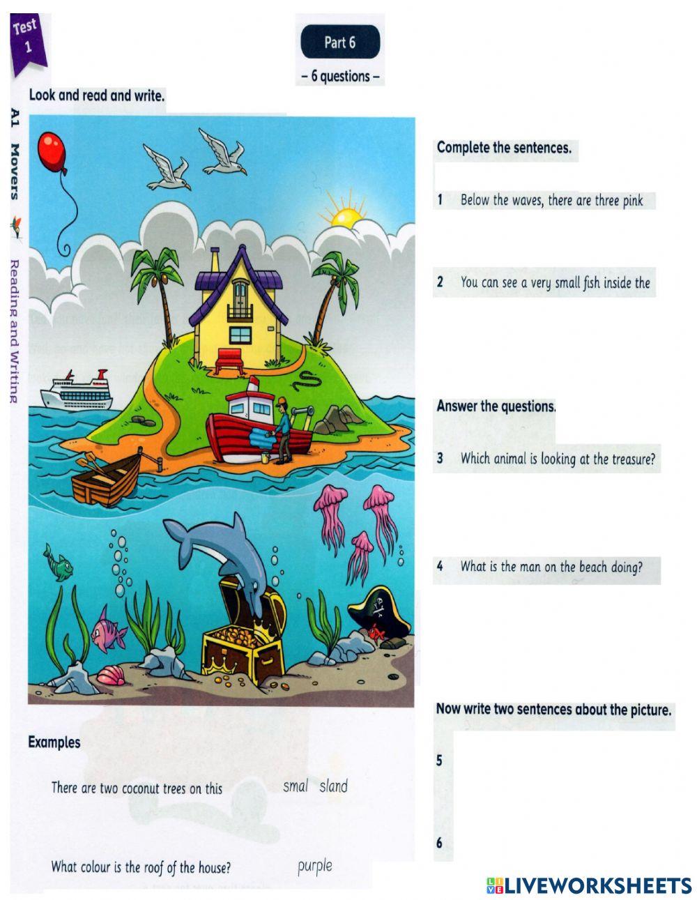 CAMBRIDGE PRACTICE 1 MOVERS READING AND WRITING 5TH GRADE PRIMARY