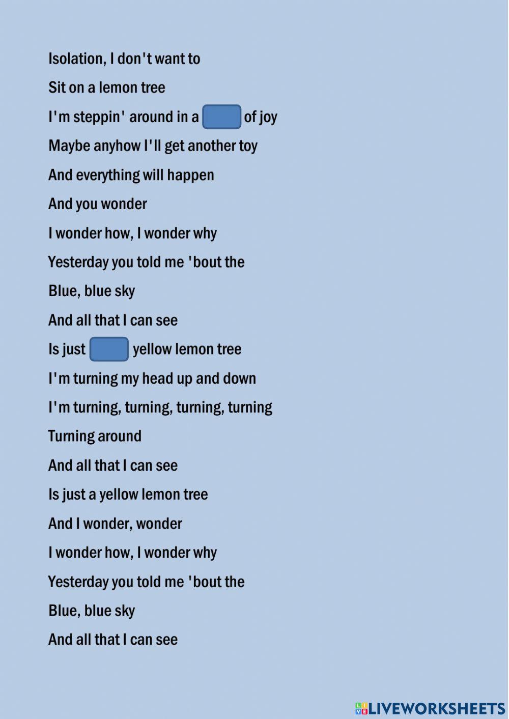 Listening Quiz (Song 1)