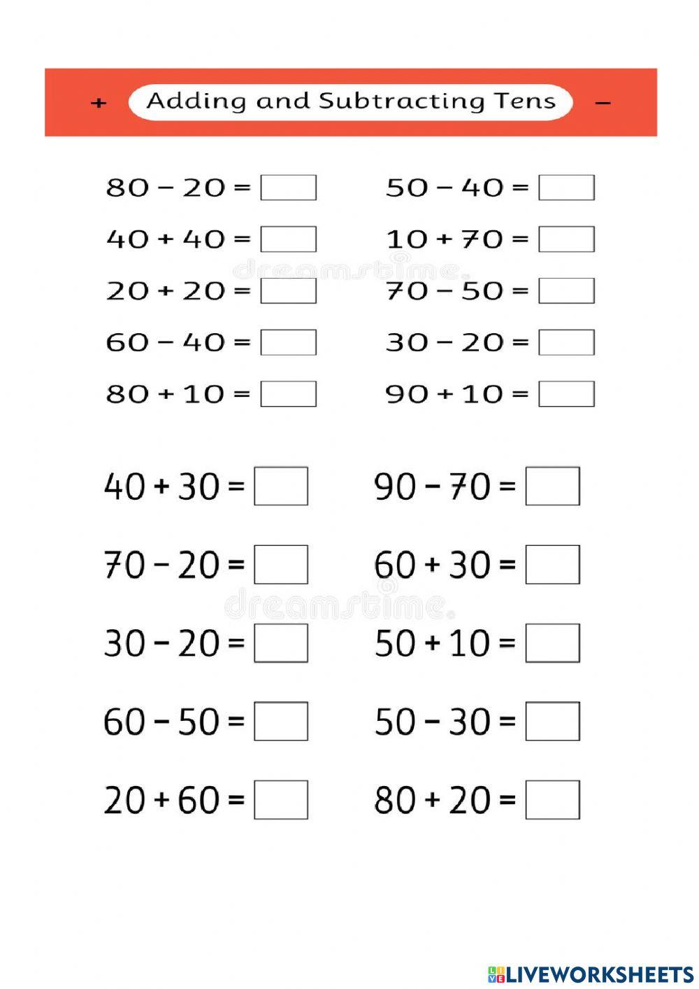 Addition and subtraction