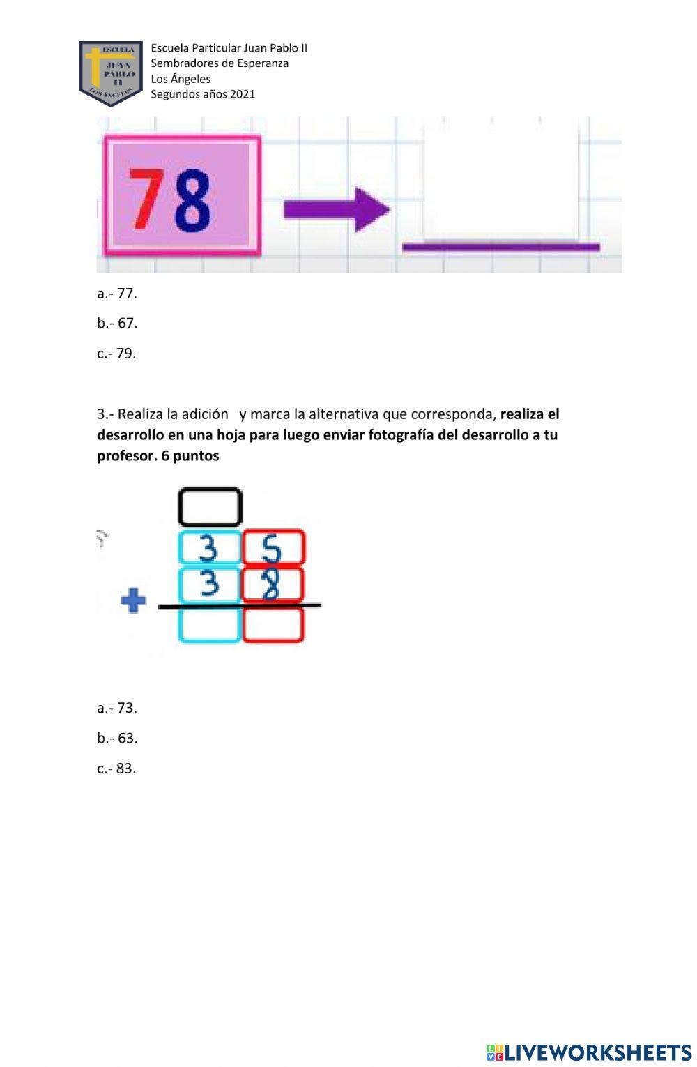 Prueba de Matemáticas