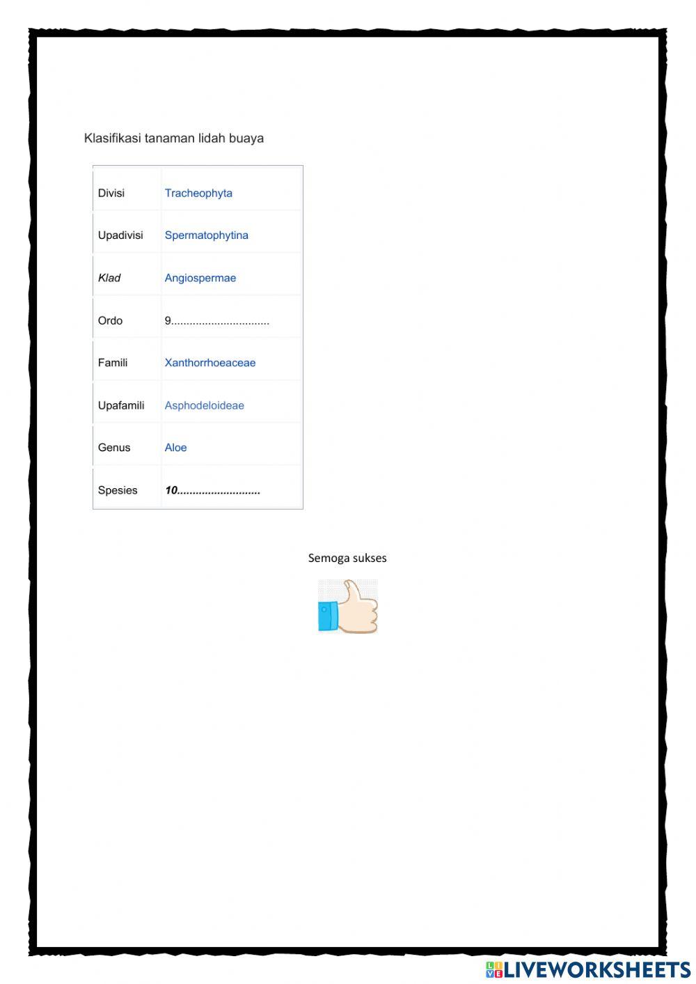 Klasifikasi makhluk hidup 1