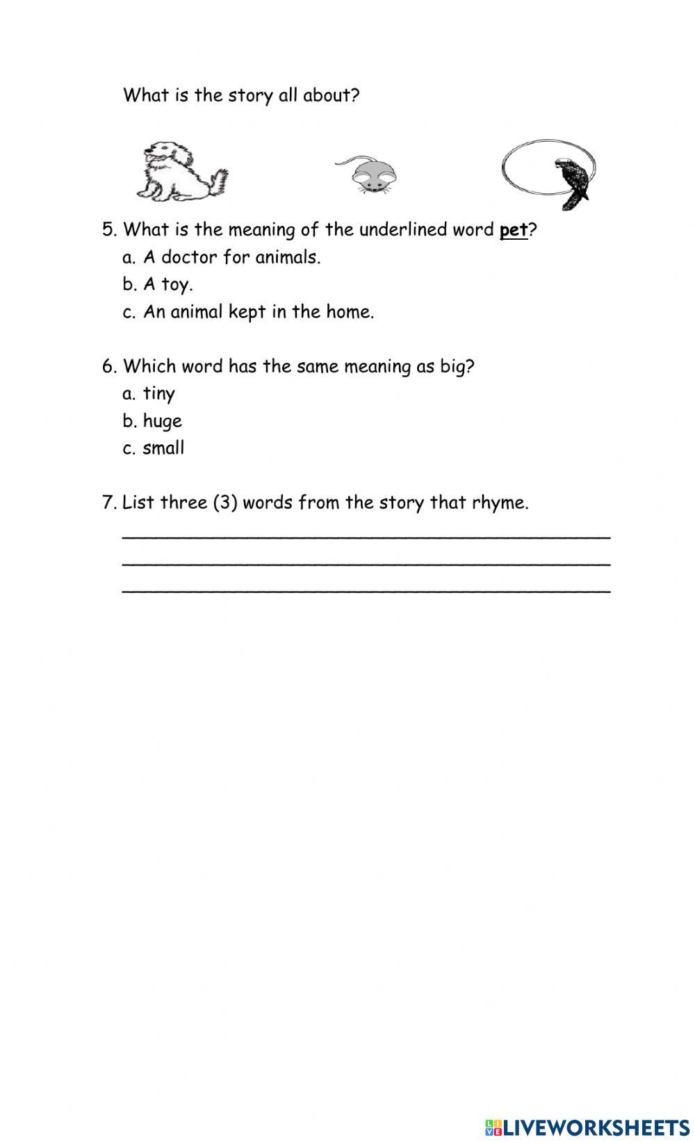 Reading Comprehension (Main Idea)