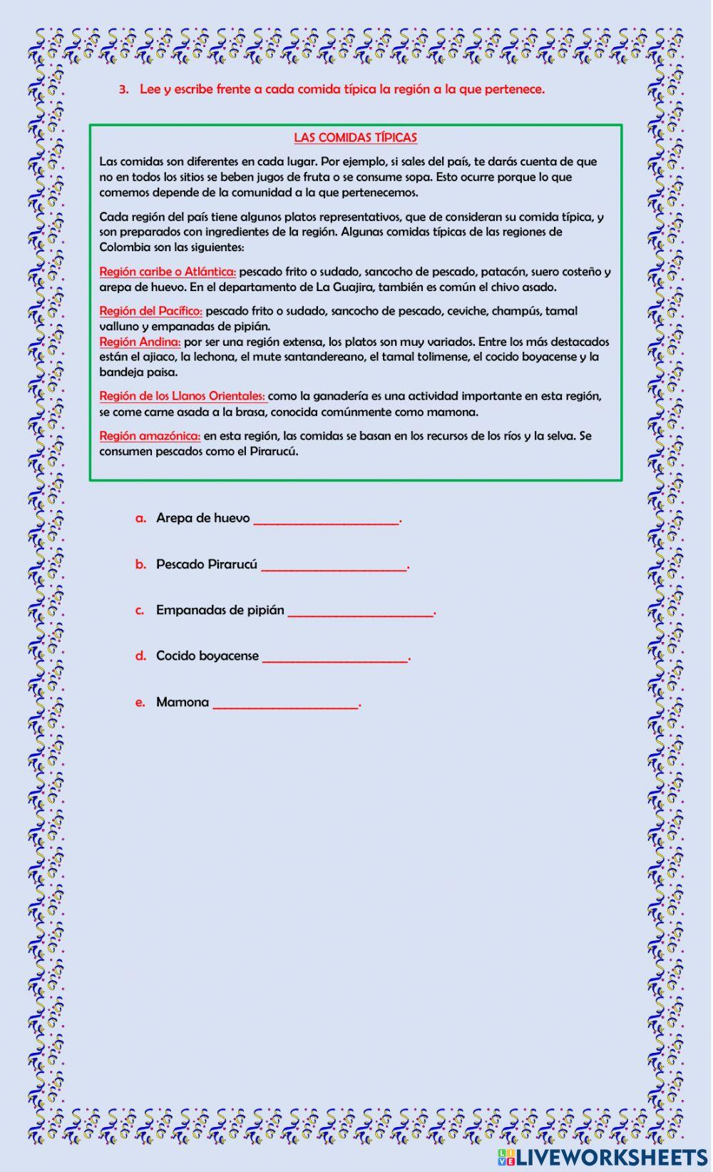 Fiestas y comidas de Colombia