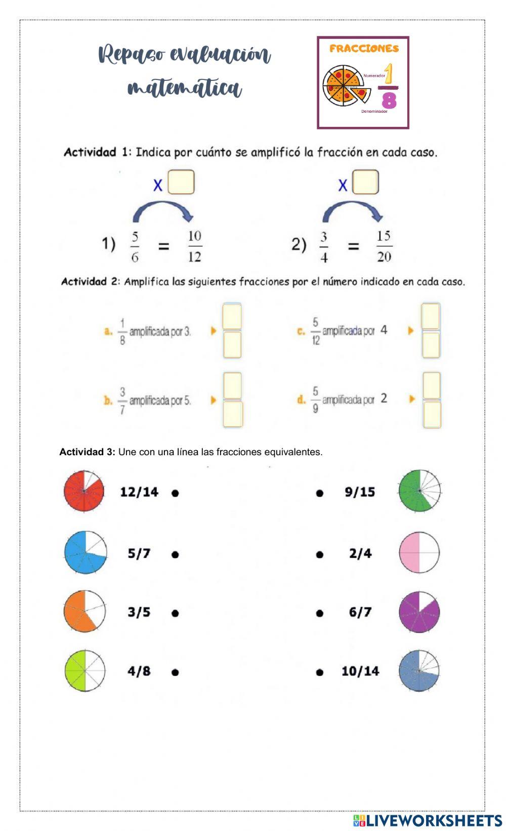 Repaso fracciones equivalentes