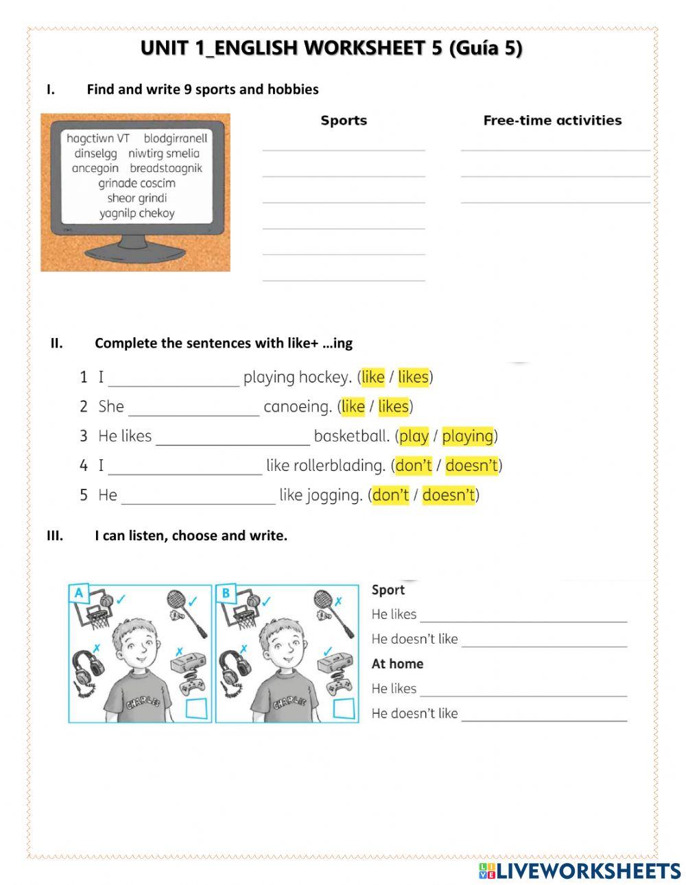 4th grade U1-WSH 5(L7)